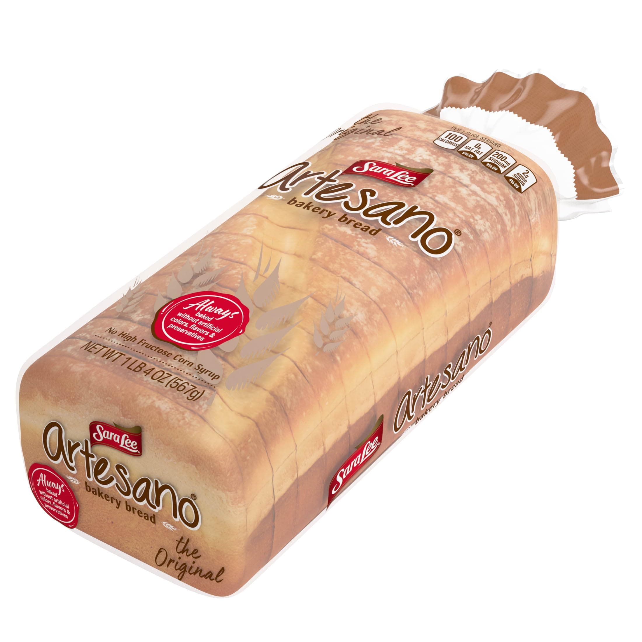 Sara Lee Artesano Original Artisan Bread, 20 Oz Loaf of White Bread Without Artificial Preservatives thumbnail 5