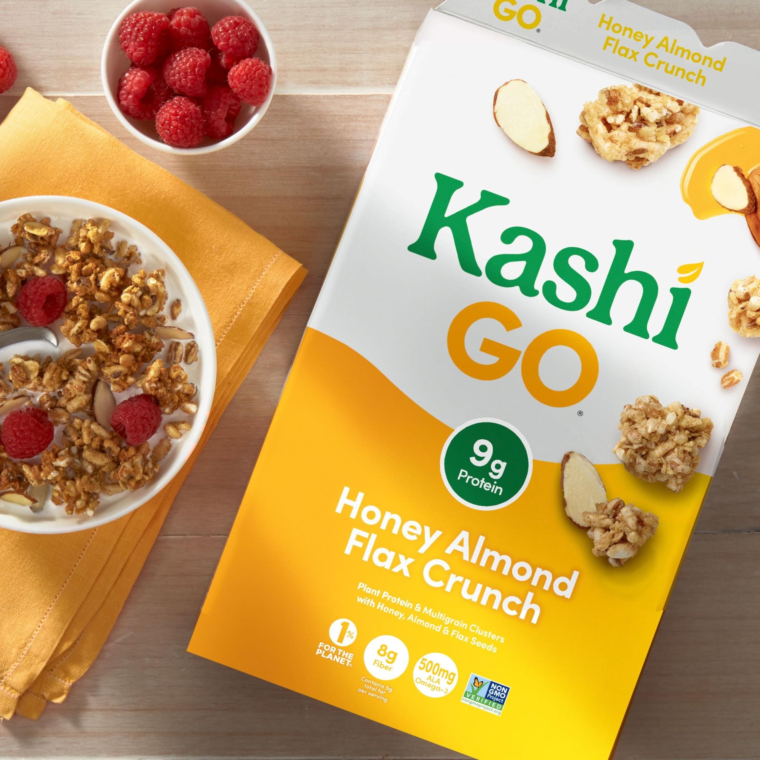 Kashi GO Breakfast Cereal, Family Breakfast, Fiber Cereal, Honey Almond Flax Crunch (4 Boxes) thumbnail 5