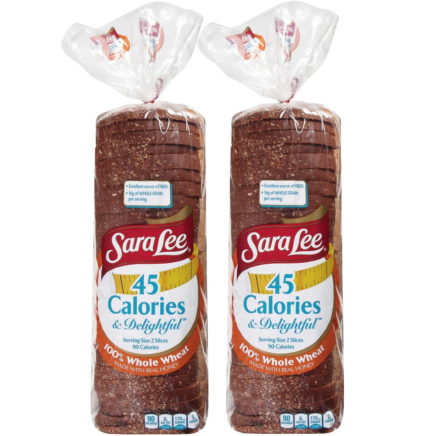 Sara Lee 100% Whole Wheat w/Honey Bread - 20 oz. - 2 pk. (pack of 2) thumbnail 2