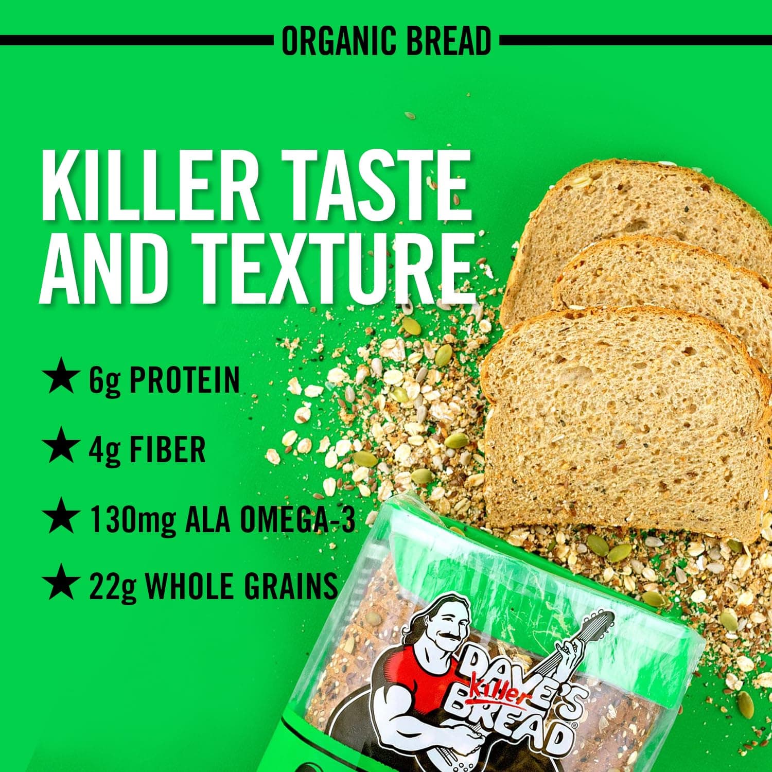 Dave's Killer Bread 21 Whole Grains and Seeds, Whole Grain Organic Bread, 27 oz Loaf thumbnail 5