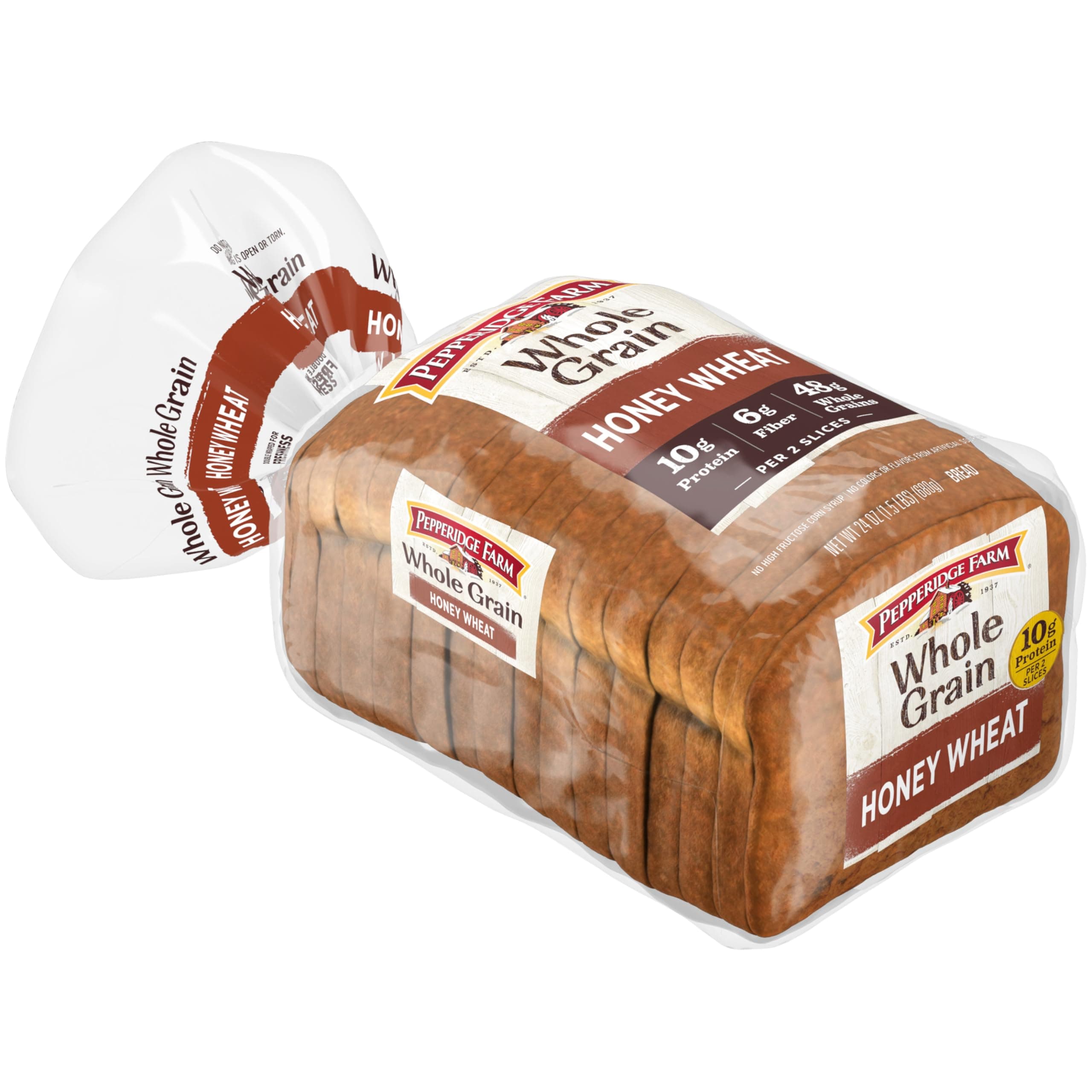 Pepperidge Farm Whole Grain Honey Wheat Bread, 24 Oz Loaf thumbnail 5