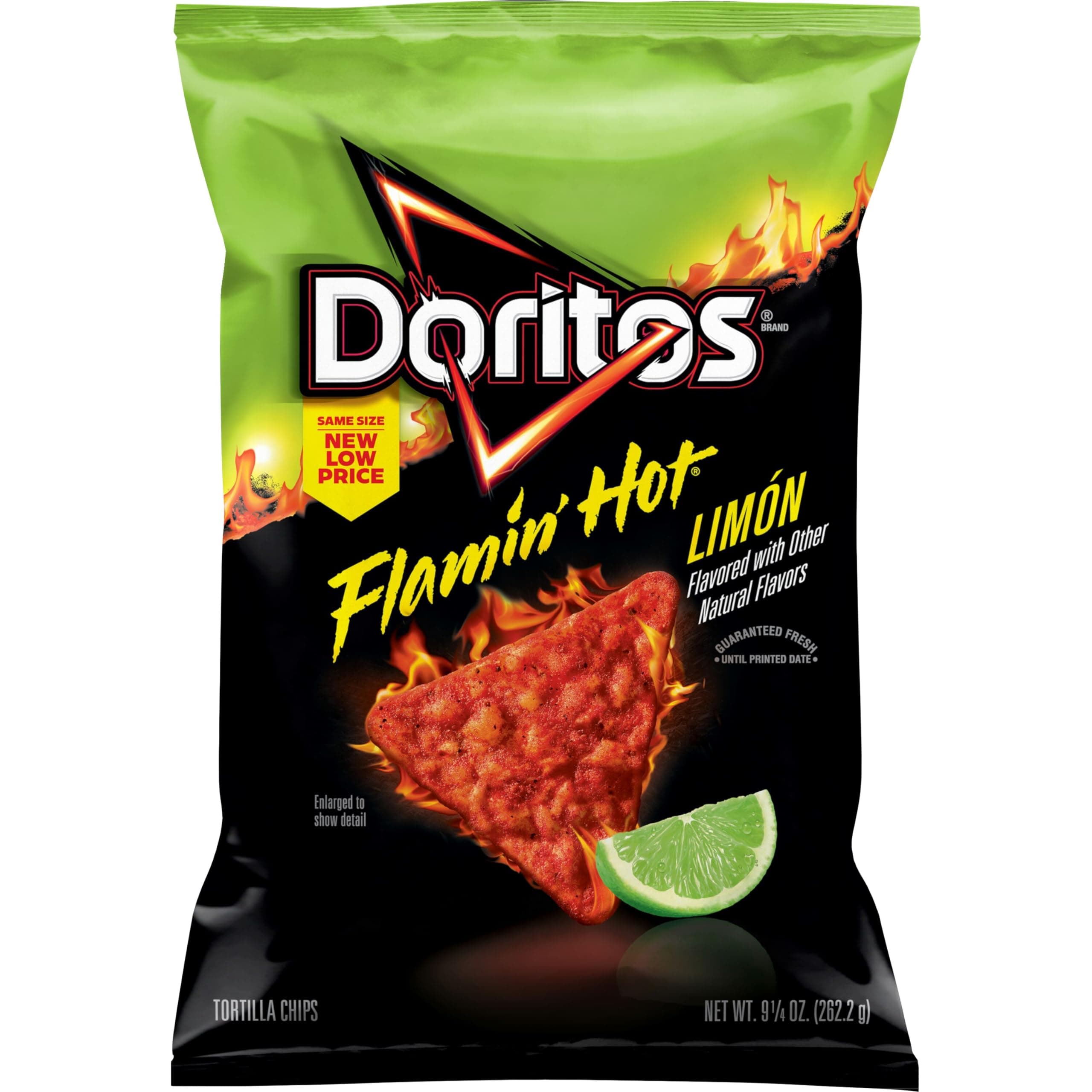 Doritos Tortilla Chips Flamin' Hot Limon Cheddar Cheese, 9.25 Oz thumbnail 2