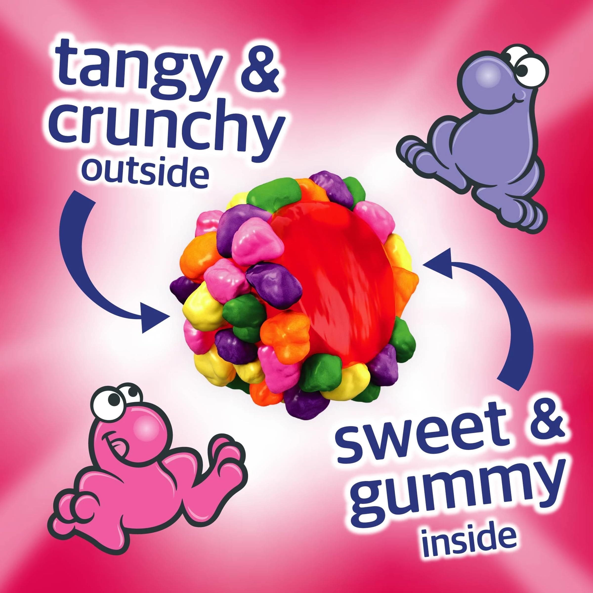 Nerds Gummy Clusters Candy, Rainbow, Crunchy And Gummy, 8 Oz thumbnail 3