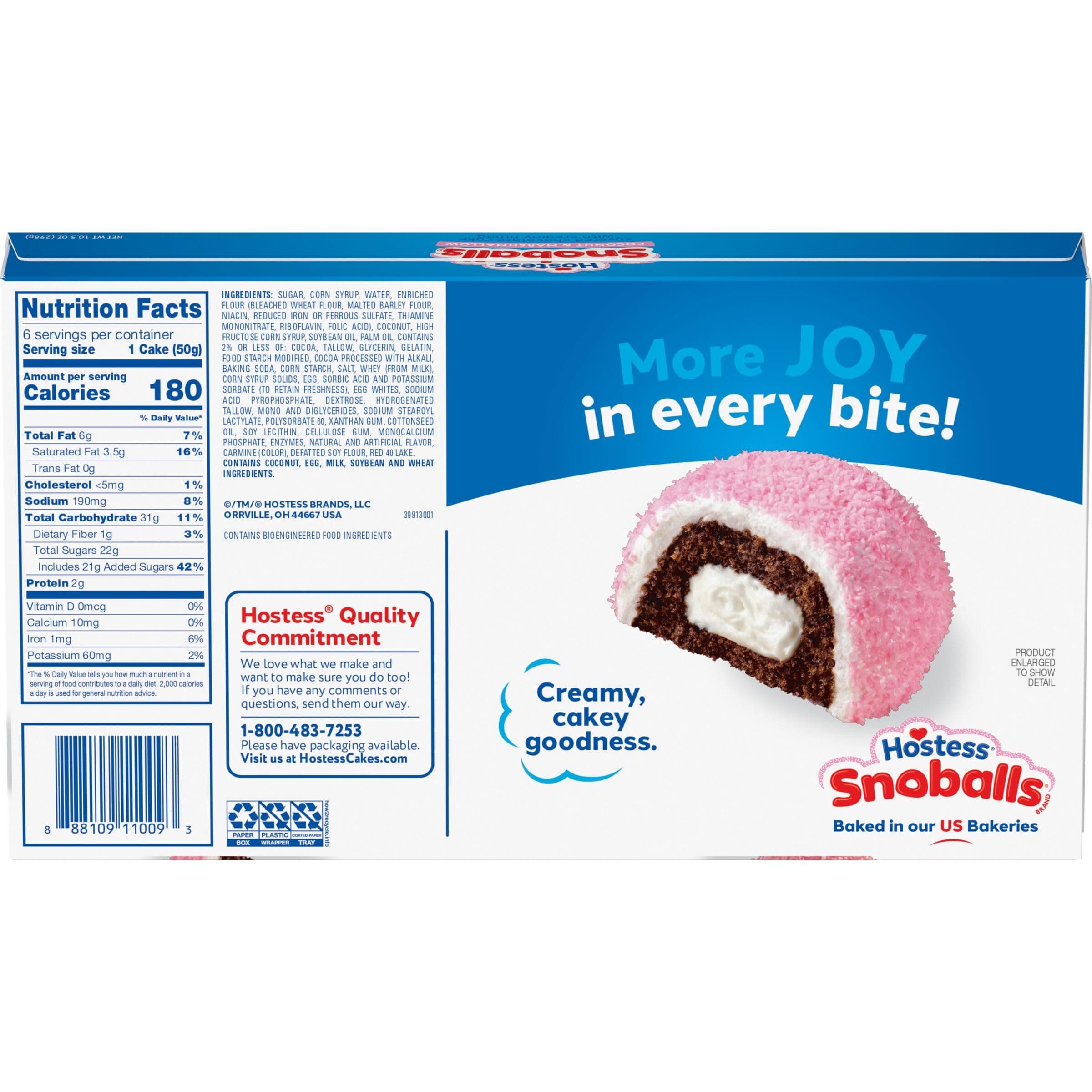 Hostess SnoBalls, 6 Count (Color May Vary by Season), 10.5 Ounce thumbnail 8