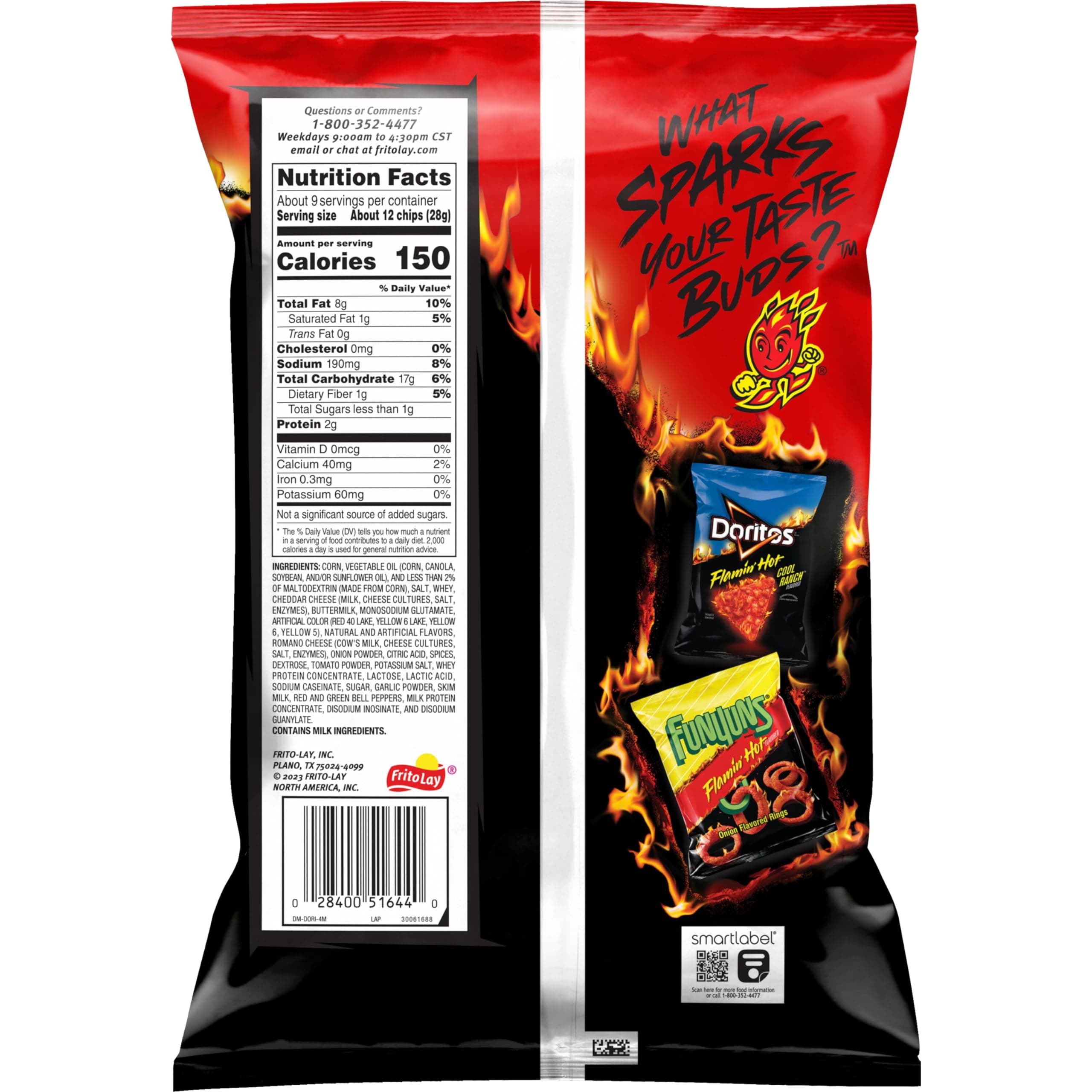 Doritos Tortilla Chips Flamin' Hot Nacho, 9.25 Oz thumbnail 3