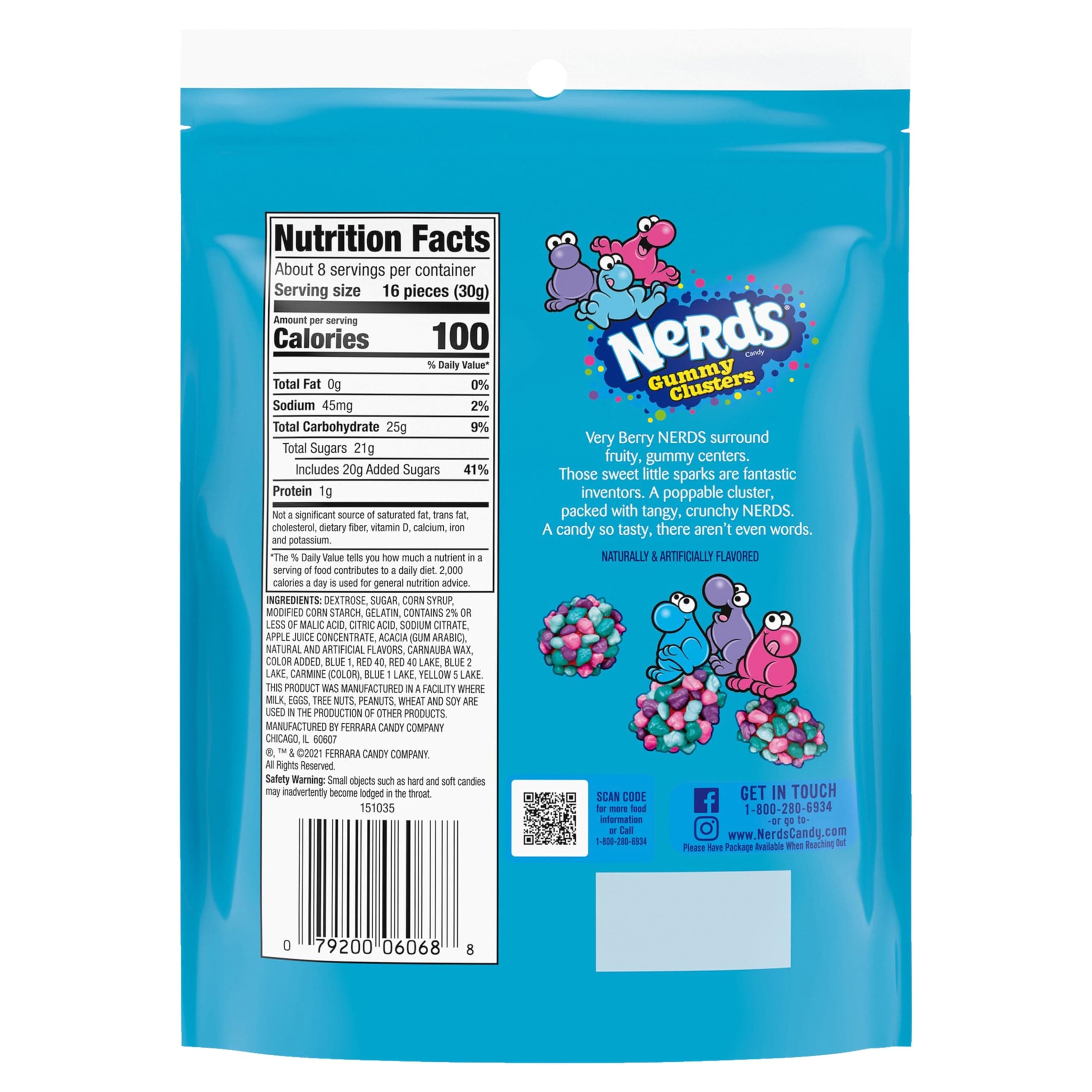 Nerds Gummy Clusters Candy, Very Berry, Crunchy And Gummy, 8 Oz thumbnail 10