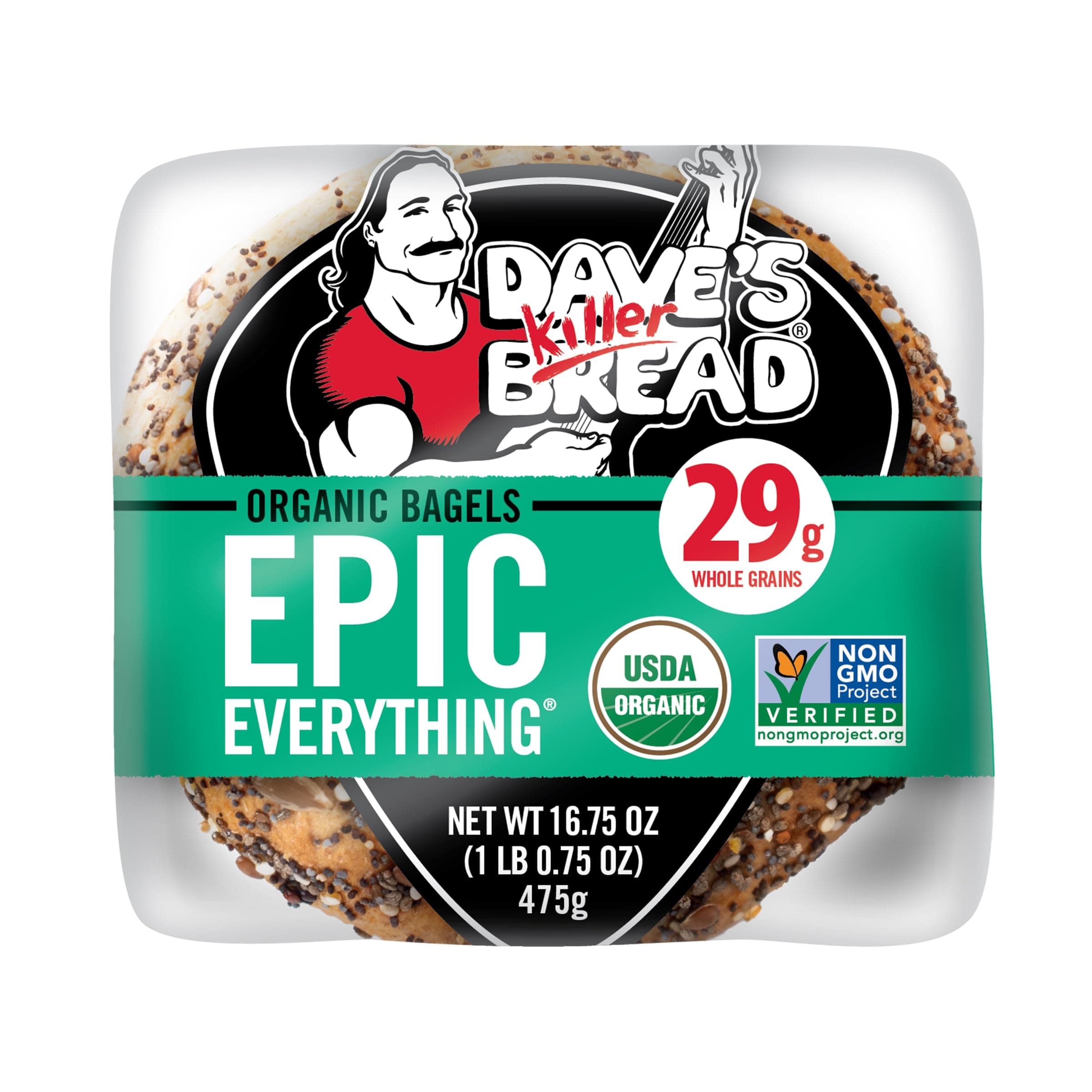 Dave's Killer Bread Epic Everything Bagels, Organic Bagels, 26g Whole Grains per Bagel, 5 Count thumbnail 9