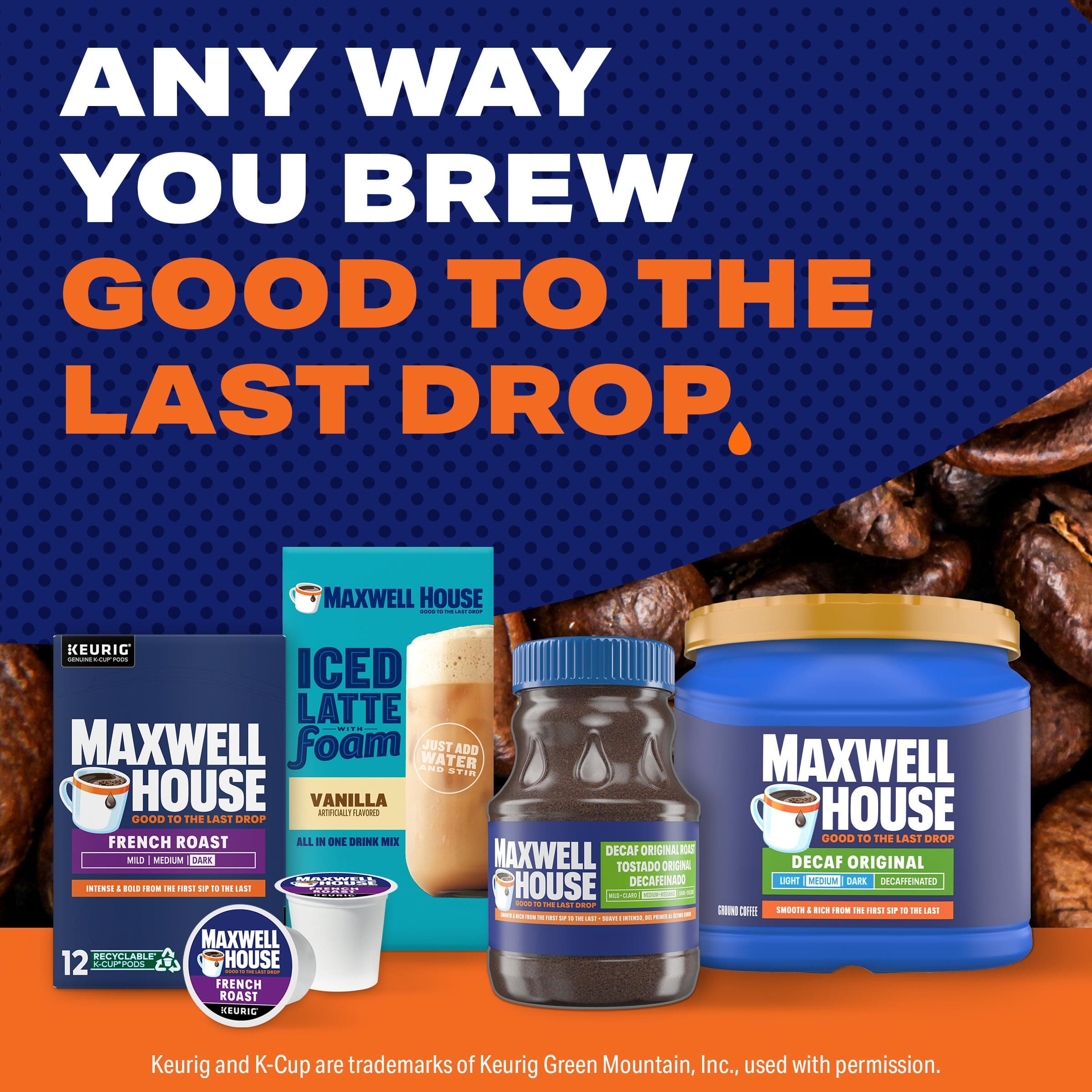 Maxwell House Decaffeinated Original Medium Roast Ground Coffee, 29.3 oz Canister thumbnail 9