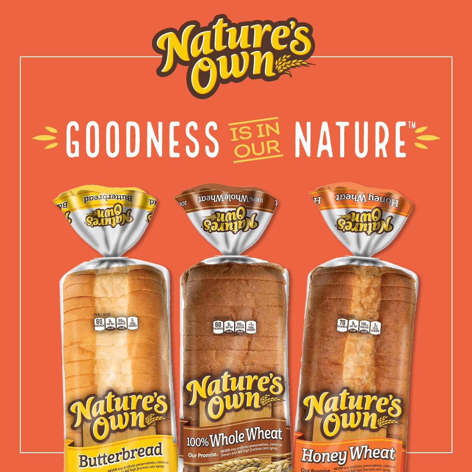 Nature's Own Honey Wheat, Honey Wheat Sandwich Bread, 20 oz Loaf thumbnail 9