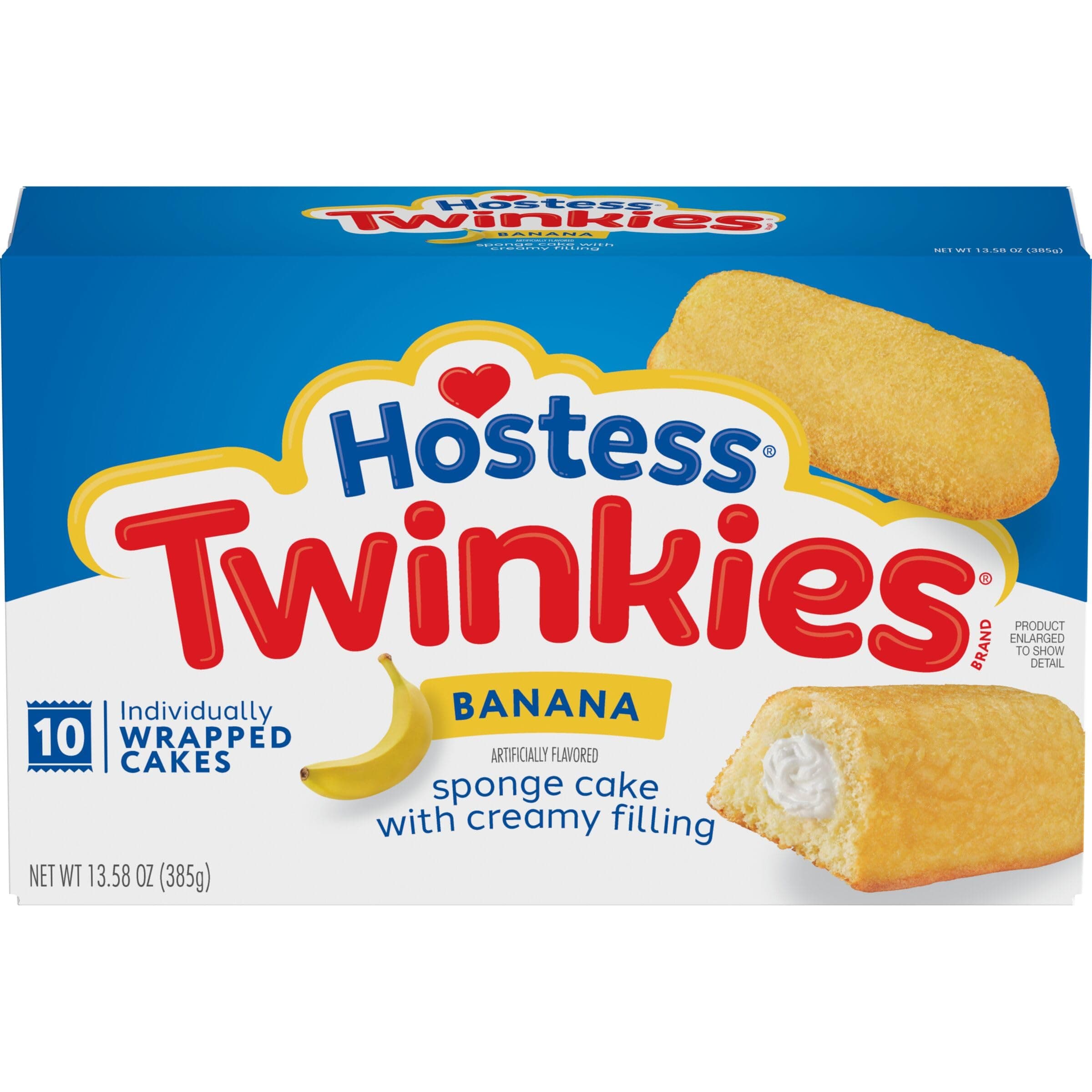 Hostess Twinkies Snack Cakes, Golden Sponge Cake with Banana Artificially Flavored Filling, 13.58 Oz. Box (10 Ct.). thumbnail 2