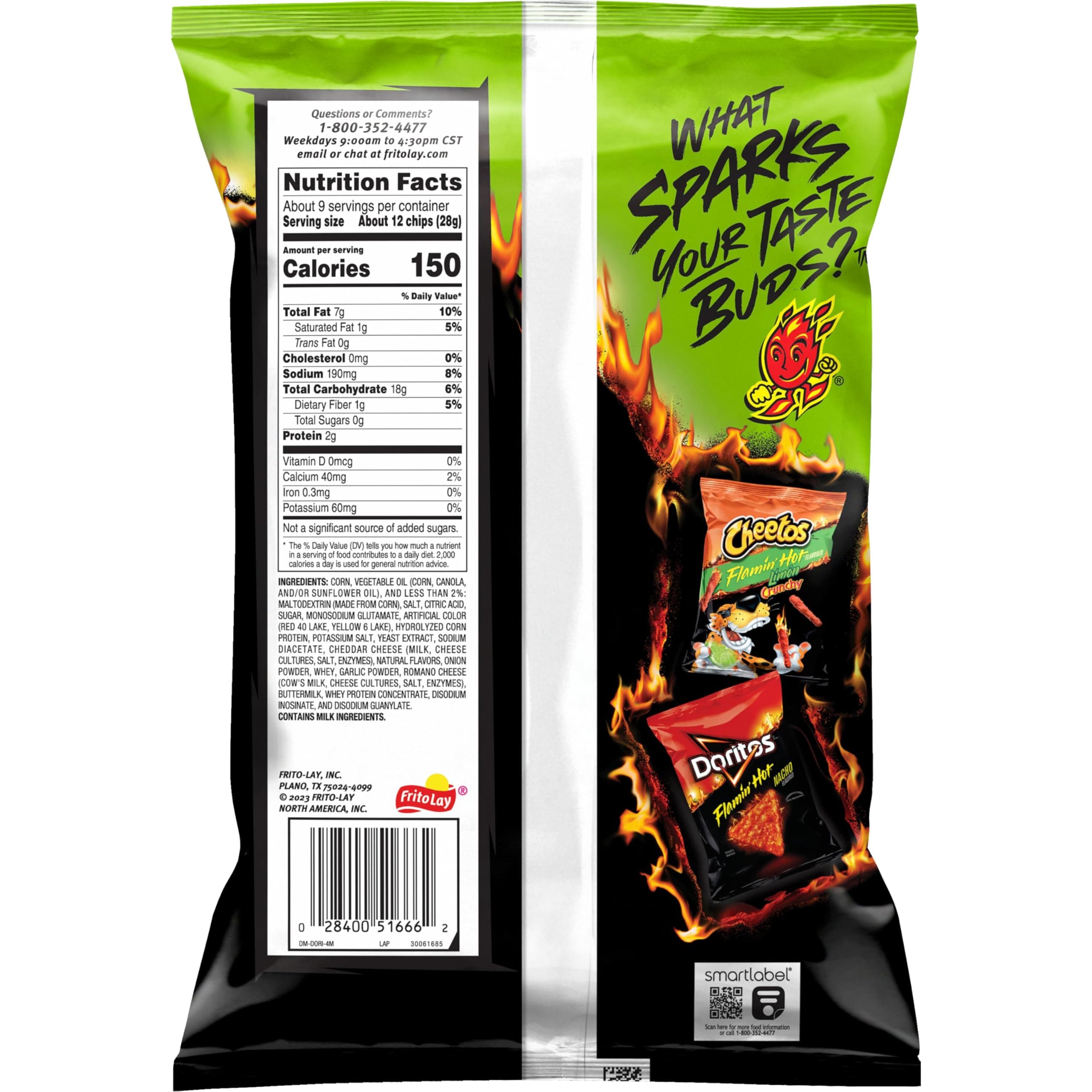Doritos Tortilla Chips Flamin' Hot Limon Cheddar Cheese, 9.25 Oz thumbnail 3
