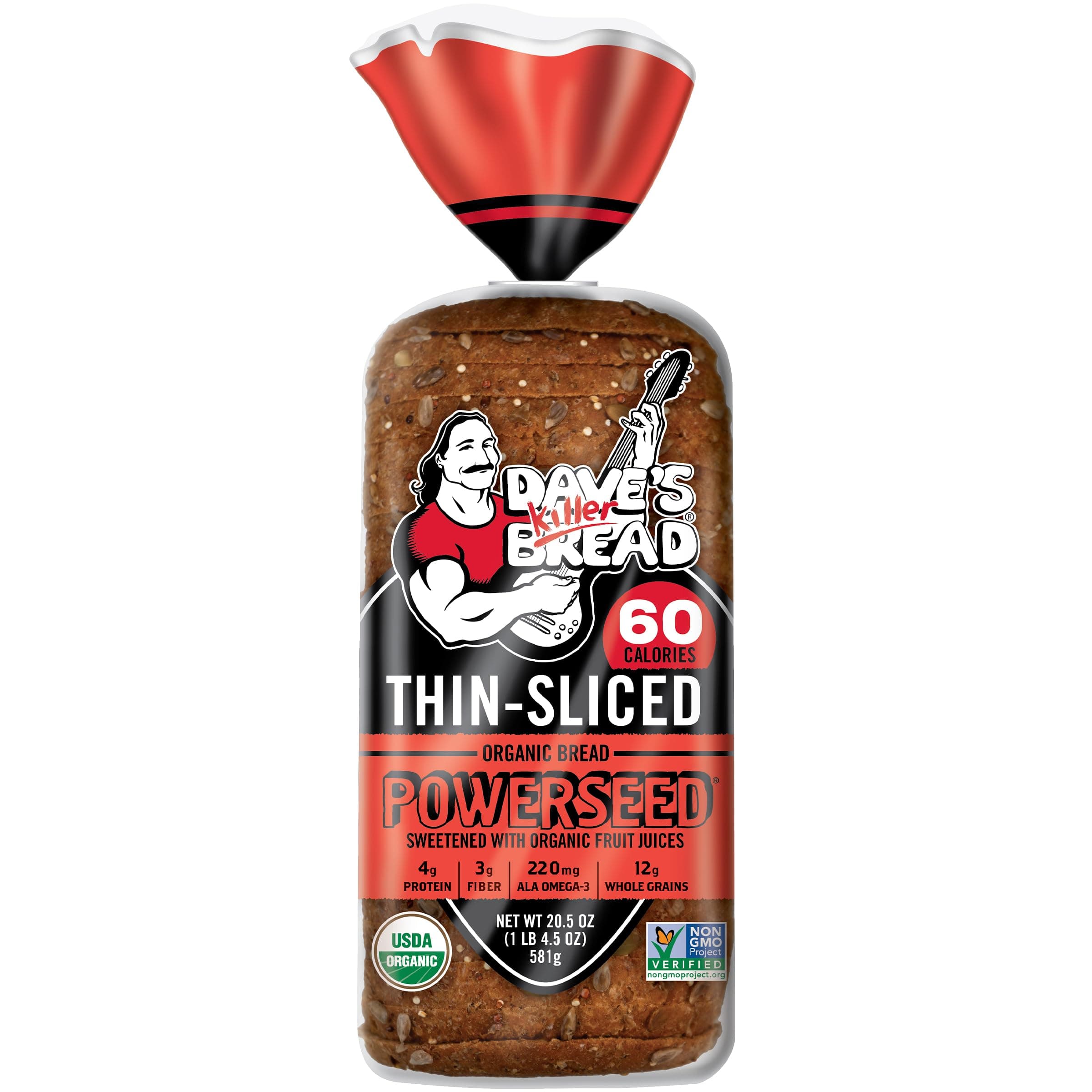 Dave's Killer Bread Powerseed Thin-Sliced, Seeded Organic Bread, 20.5 oz Loaf thumbnail 2
