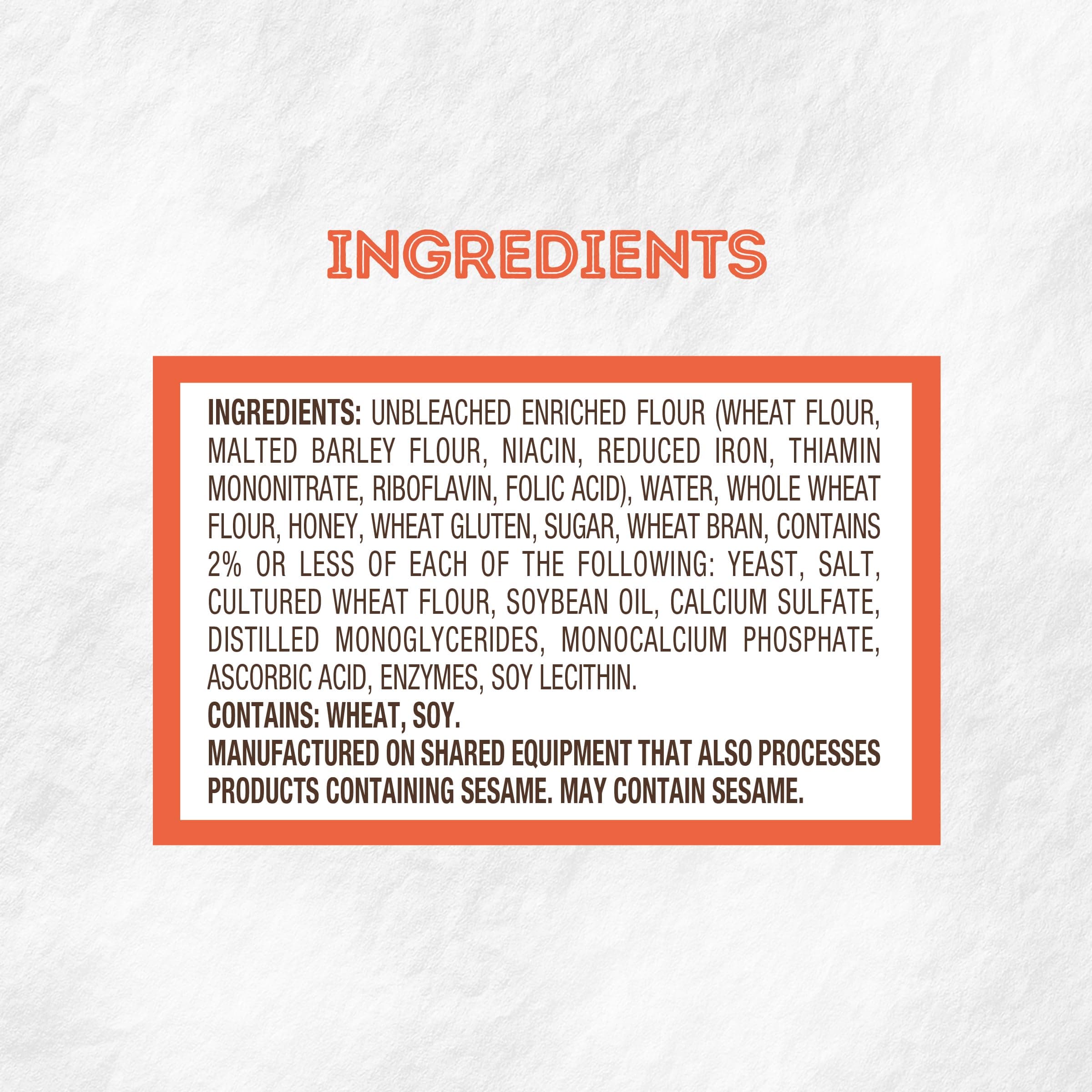 Nature's Own Honey Wheat, Honey Wheat Sandwich Bread, 20 oz Loaf thumbnail 3