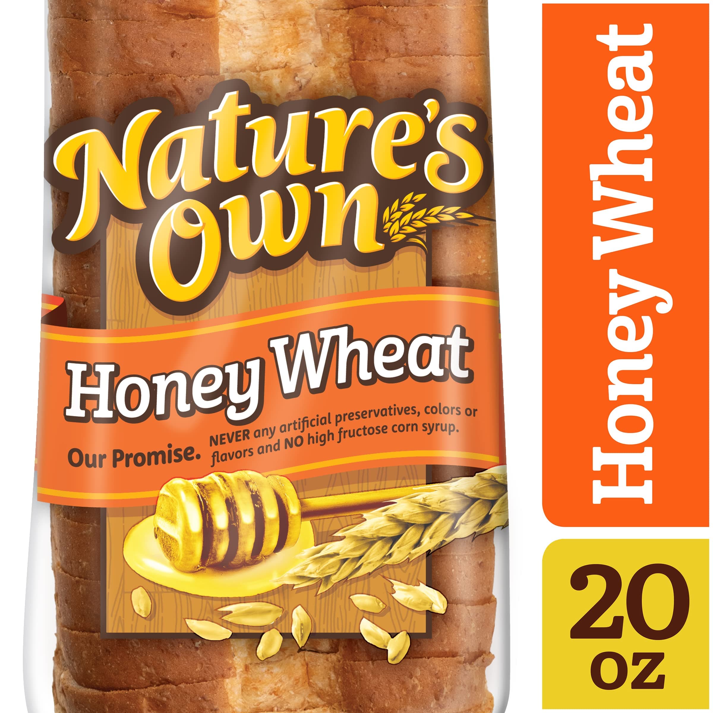 Nature's Own Honey Wheat, Honey Wheat Sandwich Bread, 20 oz Loaf thumbnail 4