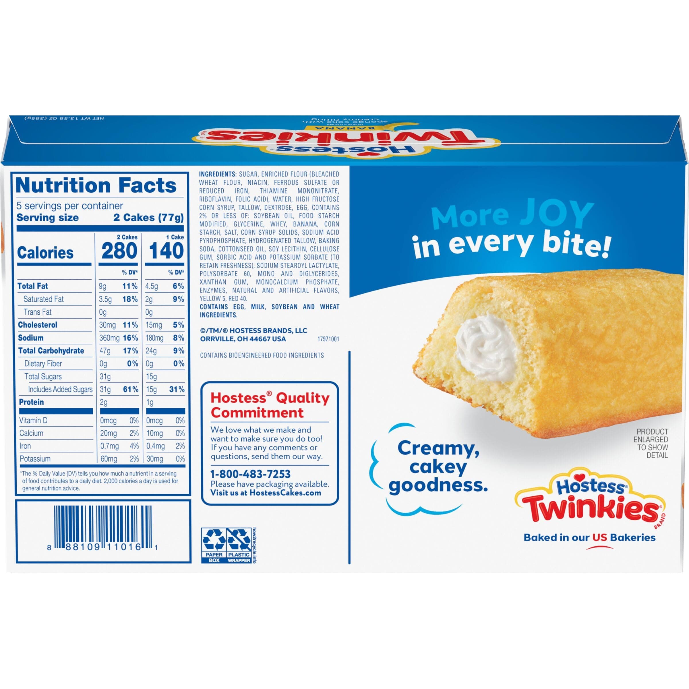 Hostess Twinkies Snack Cakes, Golden Sponge Cake with Banana Artificially Flavored Filling, 13.58 Oz. Box (10 Ct.). thumbnail 8