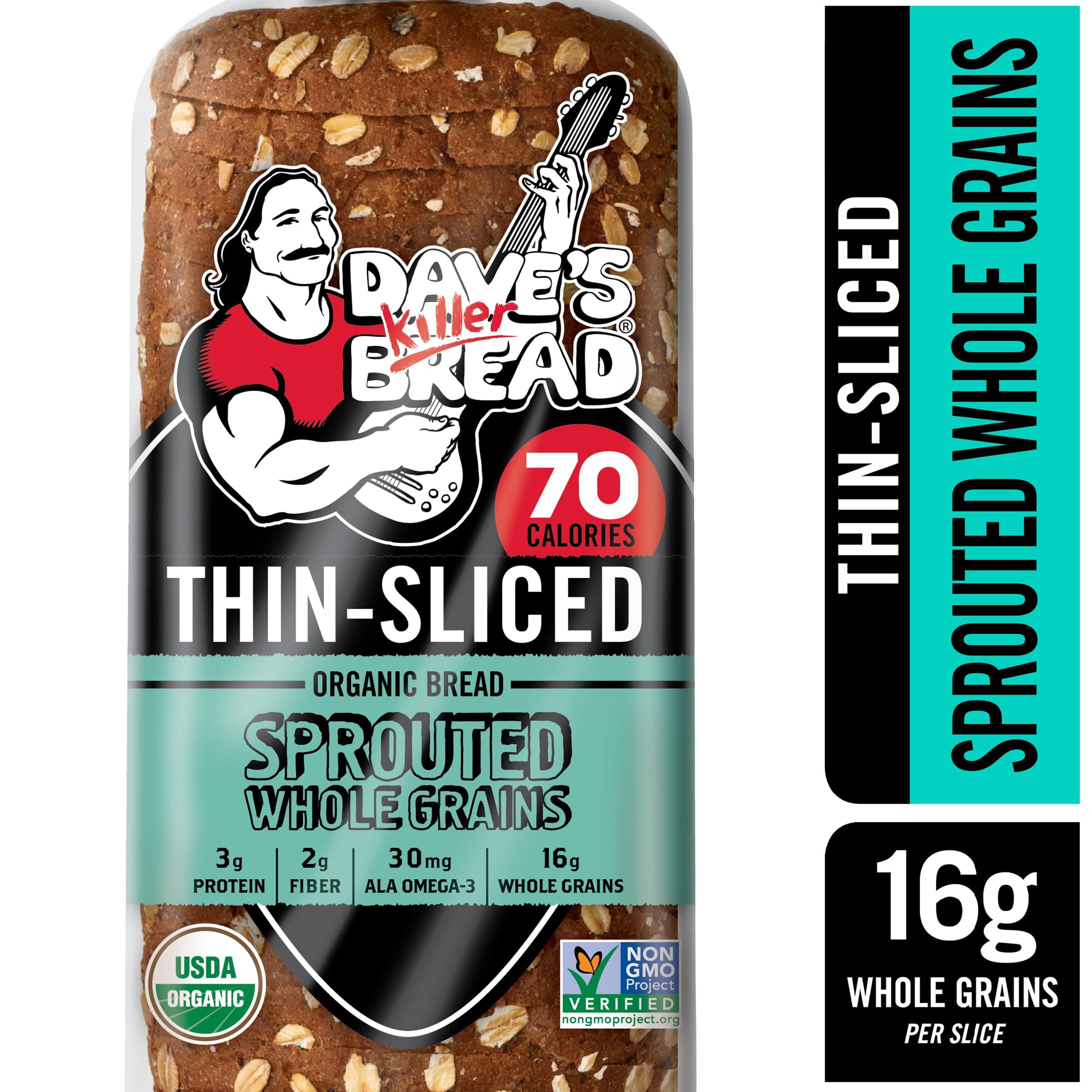 Dave's Killer Bread Sprouted Whole Grains Thin-Sliced, Whole Grain Organic Bread, 20.5 oz Loaf thumbnail 9