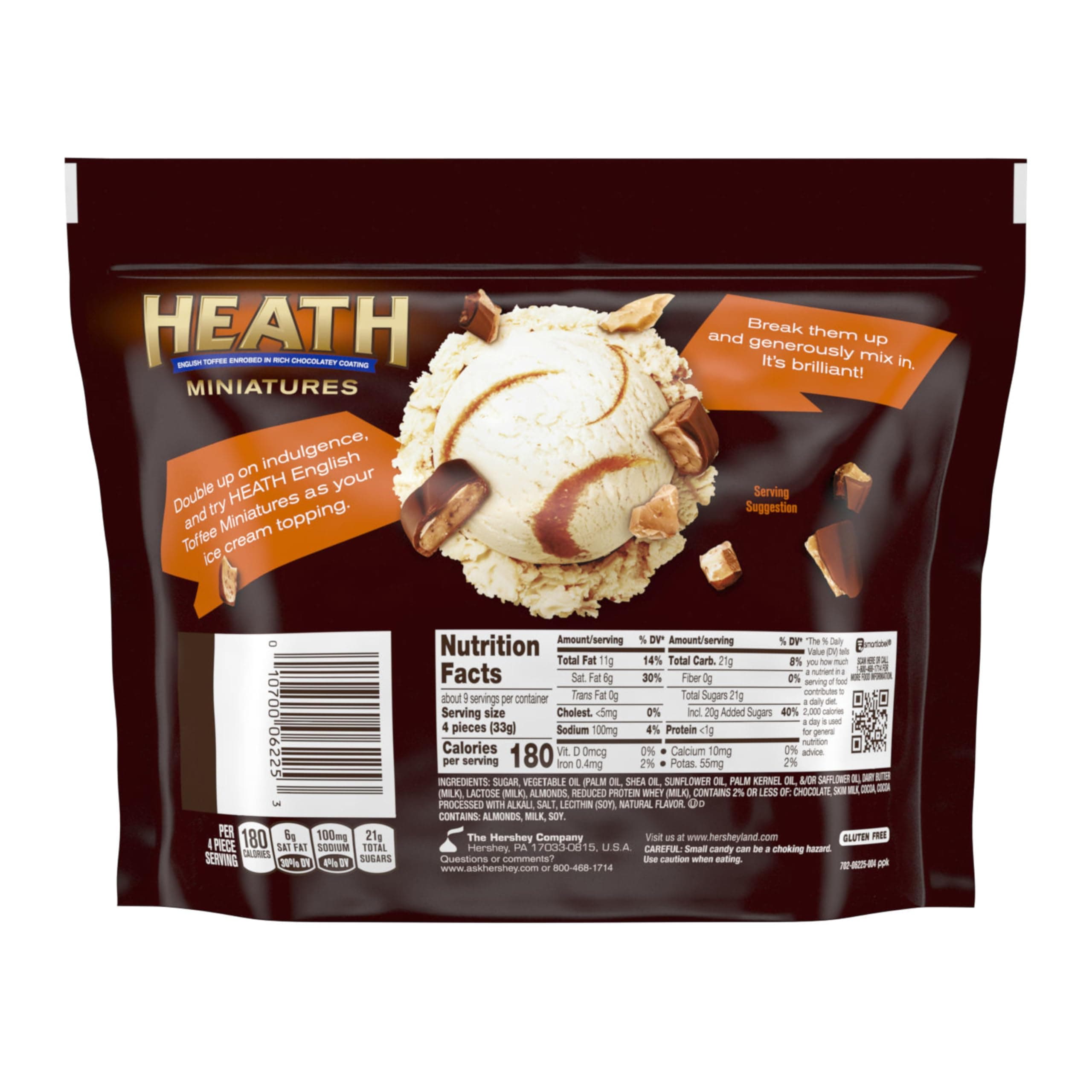 HEATH Miniatures Chocolatey English Toffee Candy Share Pack, 10.2 oz thumbnail 2