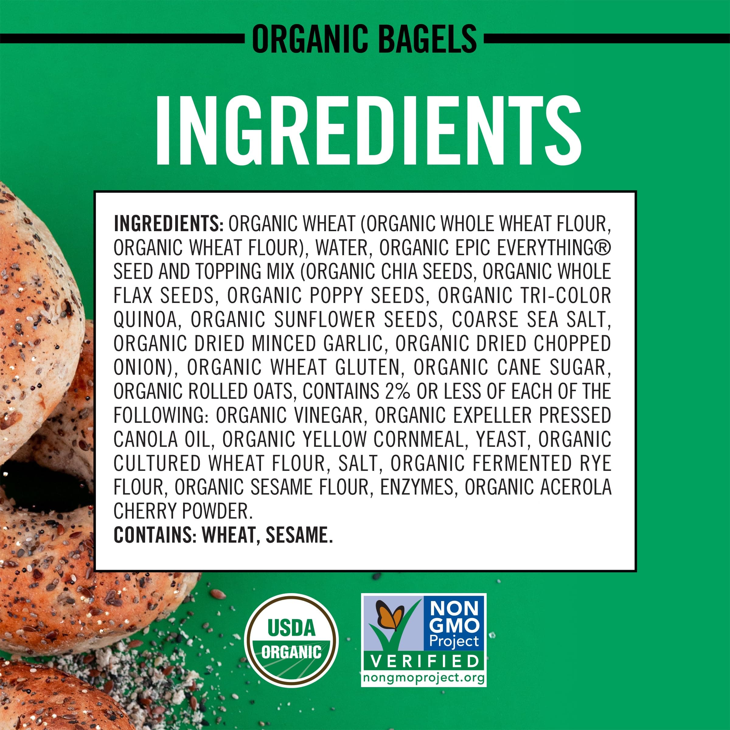 Dave's Killer Bread Epic Everything Bagels, Organic Bagels, 26g Whole Grains per Bagel, 5 Count thumbnail 3