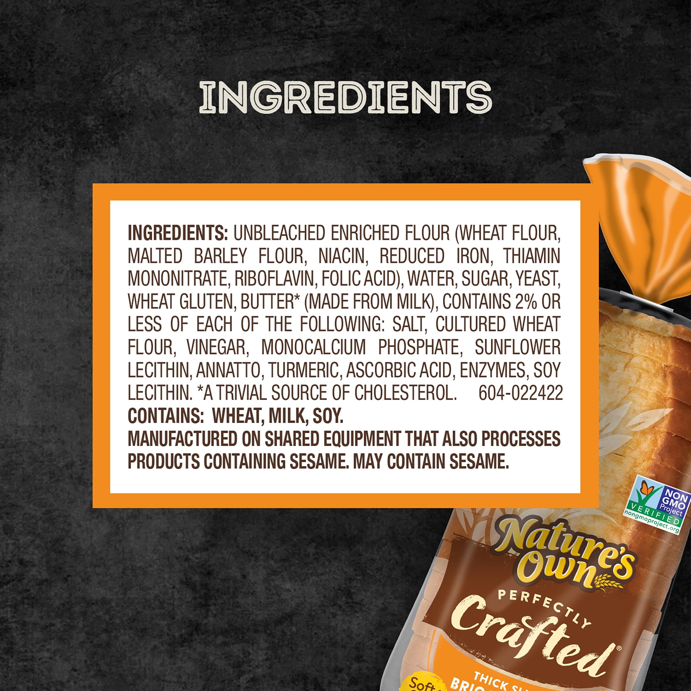 Nature's Own Perfectly Crafted Brioche Style Bread, Thick Sliced Non-GMO Brioche Bread, 22 oz Loaf thumbnail 8