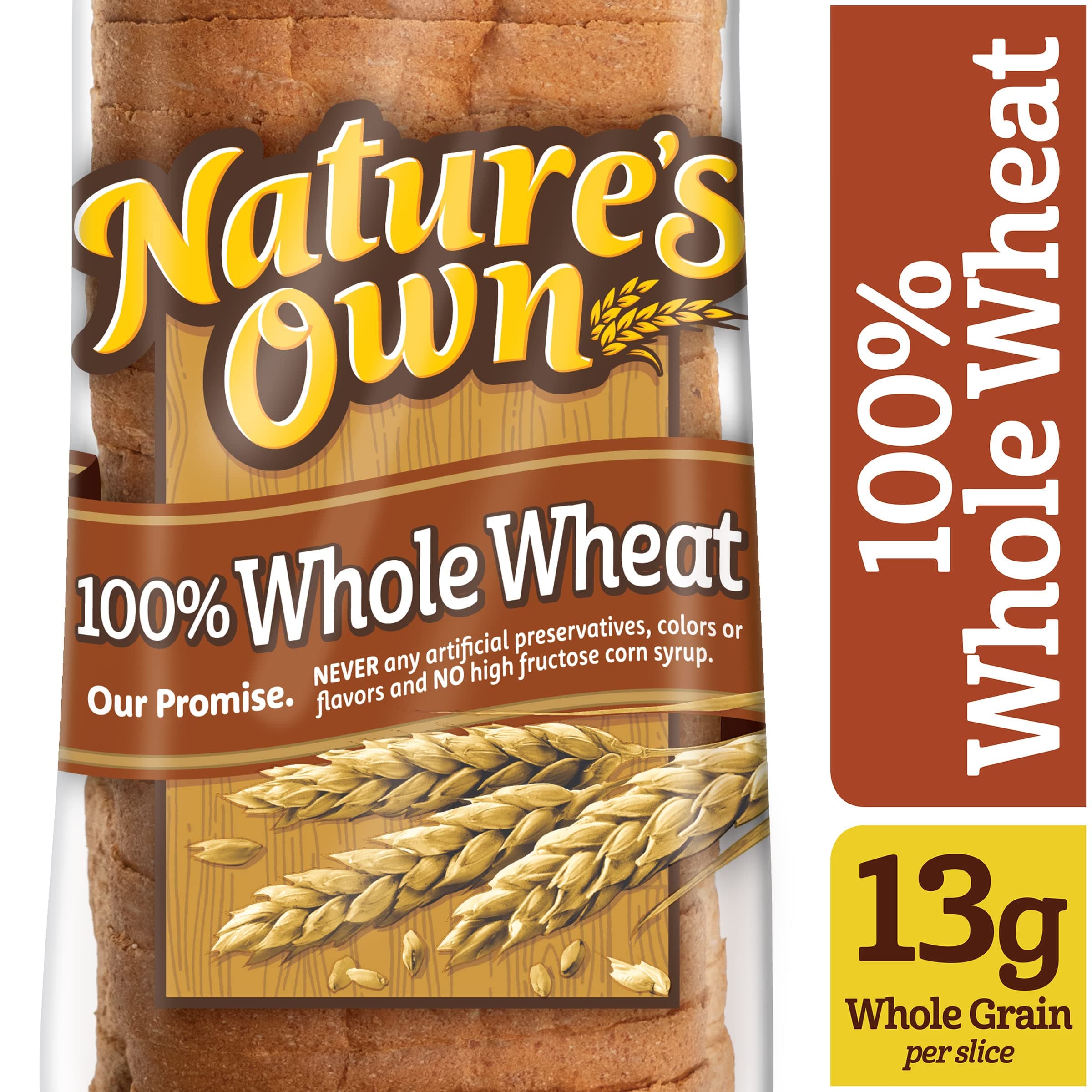 Nature's Own 100% Whole Wheat, Whole Wheat Bread, 20 oz Loaf thumbnail 4