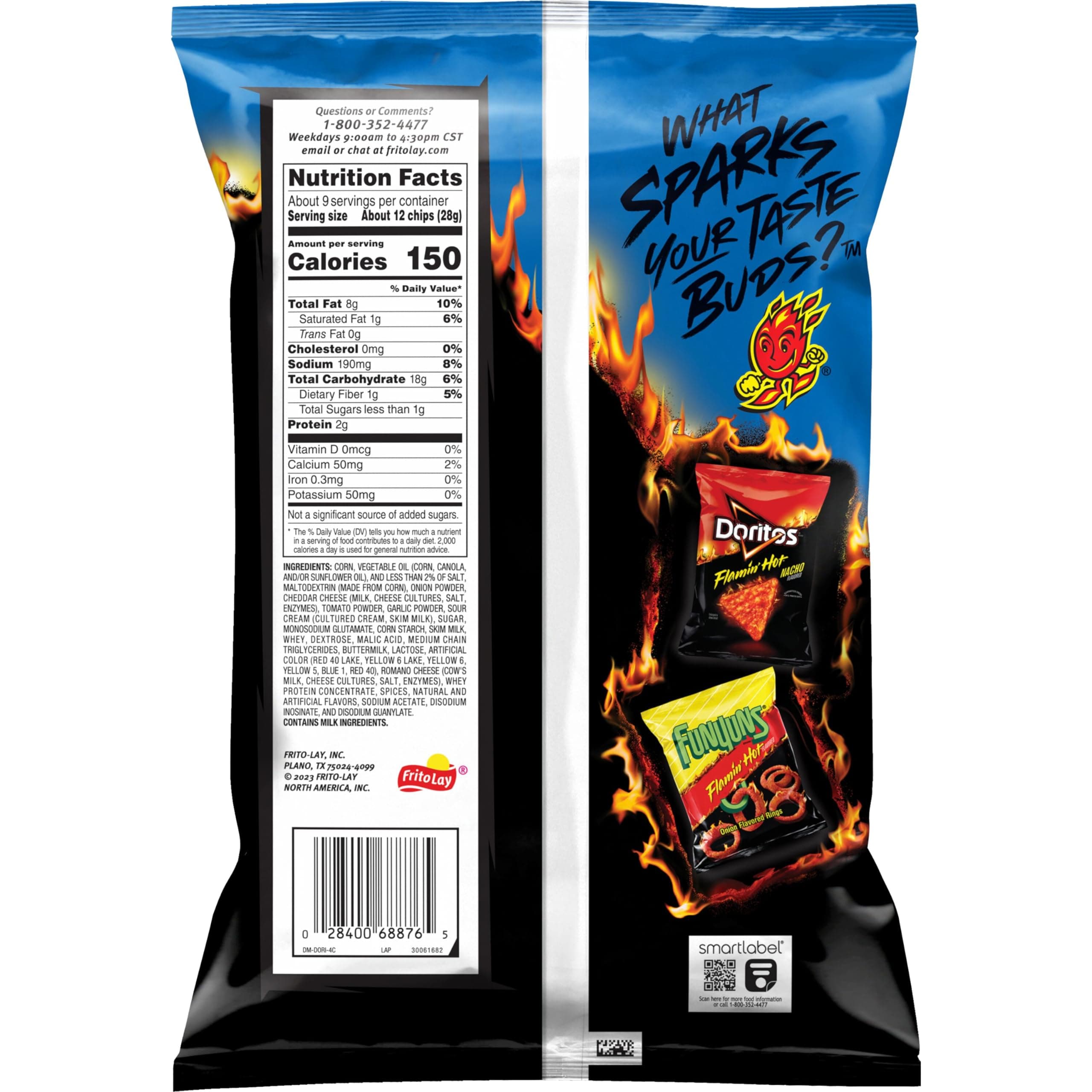 Doritos Tortilla Chips Flamin' Hot Cool Ranch, 9.25 Oz thumbnail 3