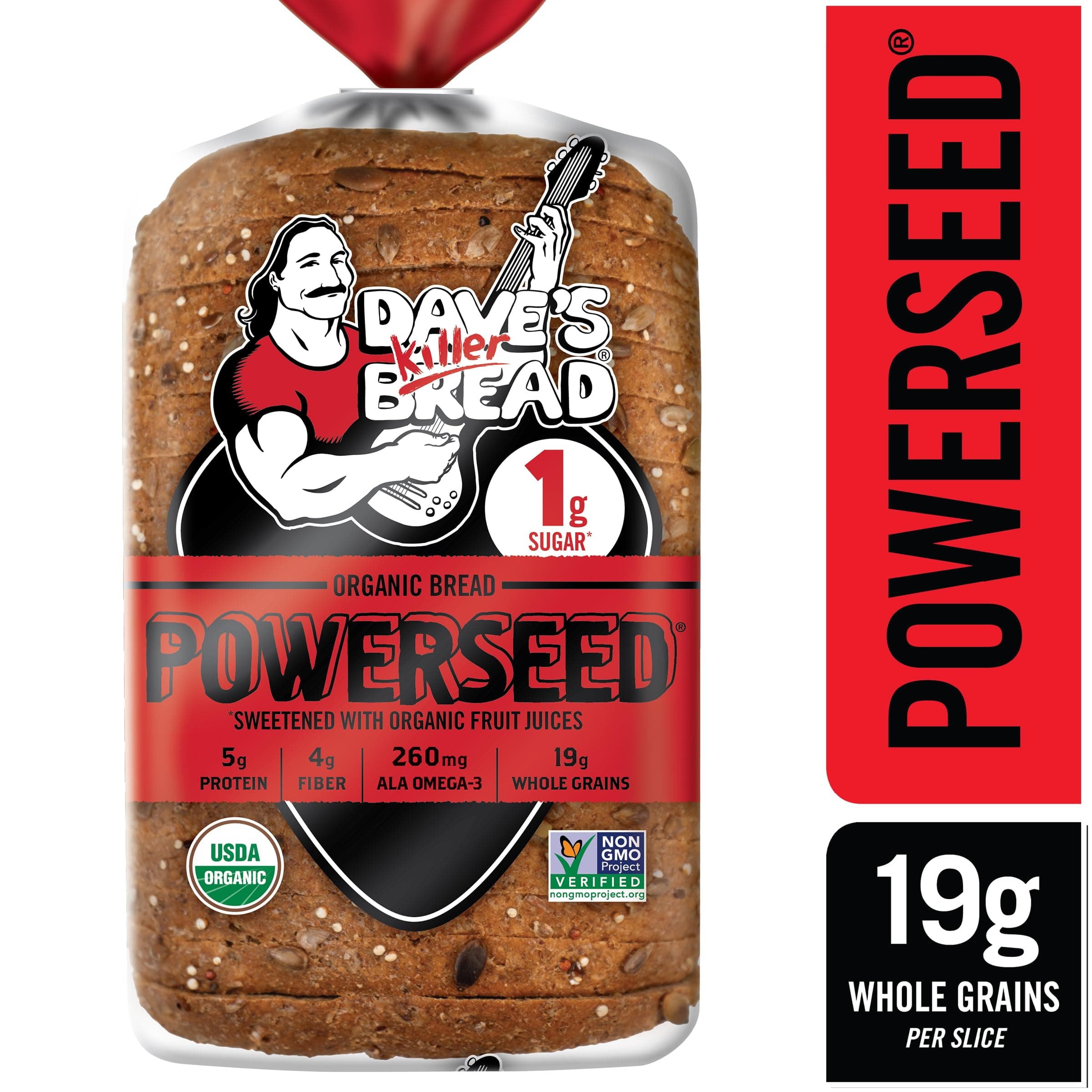 Dave's Killer Bread Powerseed, Seeded Organic Bread, 1g Sugar per Slice, 25 oz Loaf thumbnail 5