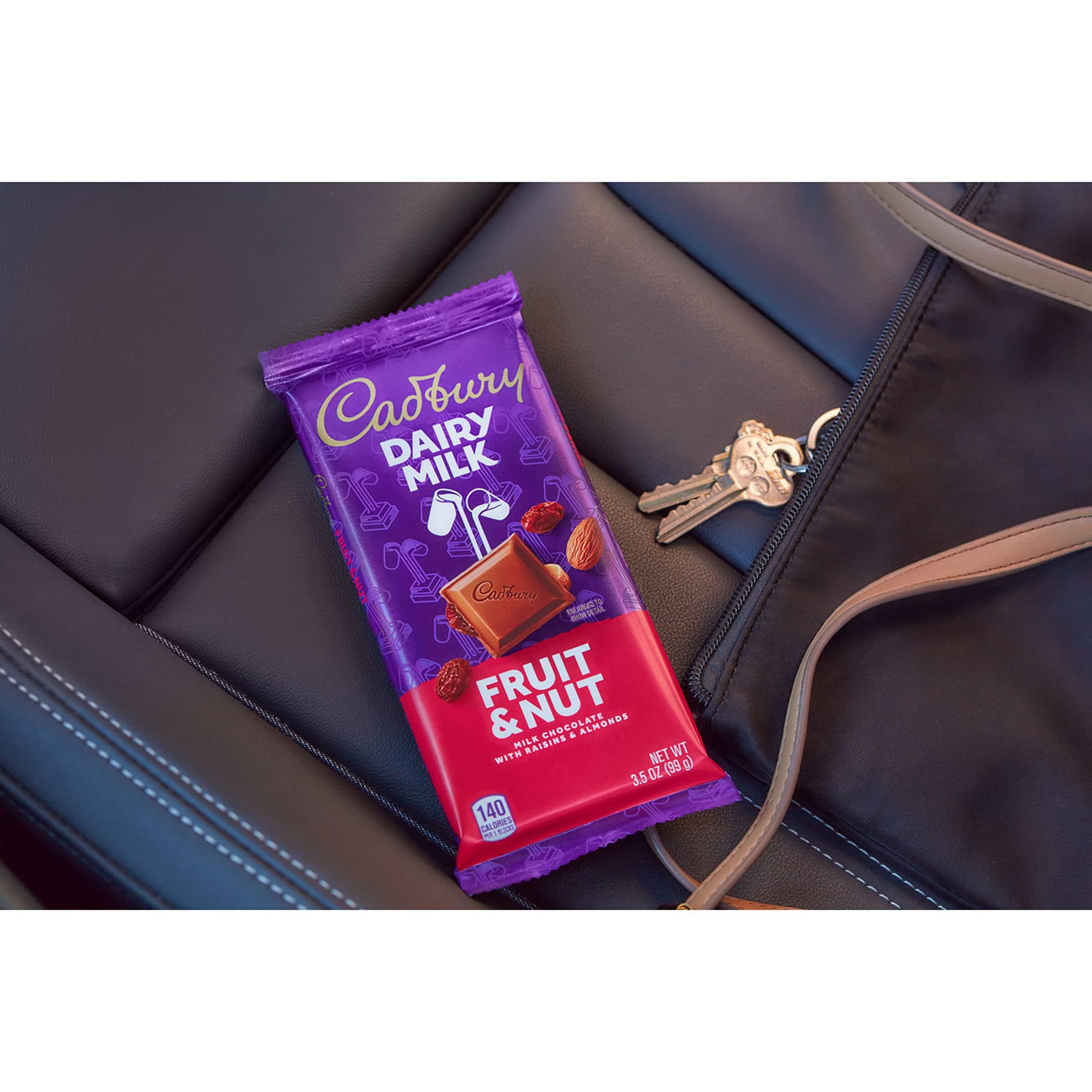 CADBURY DAIRY MILK Fruit & Nut Milk Chocolate Candy Bar, 3.5 oz thumbnail 5