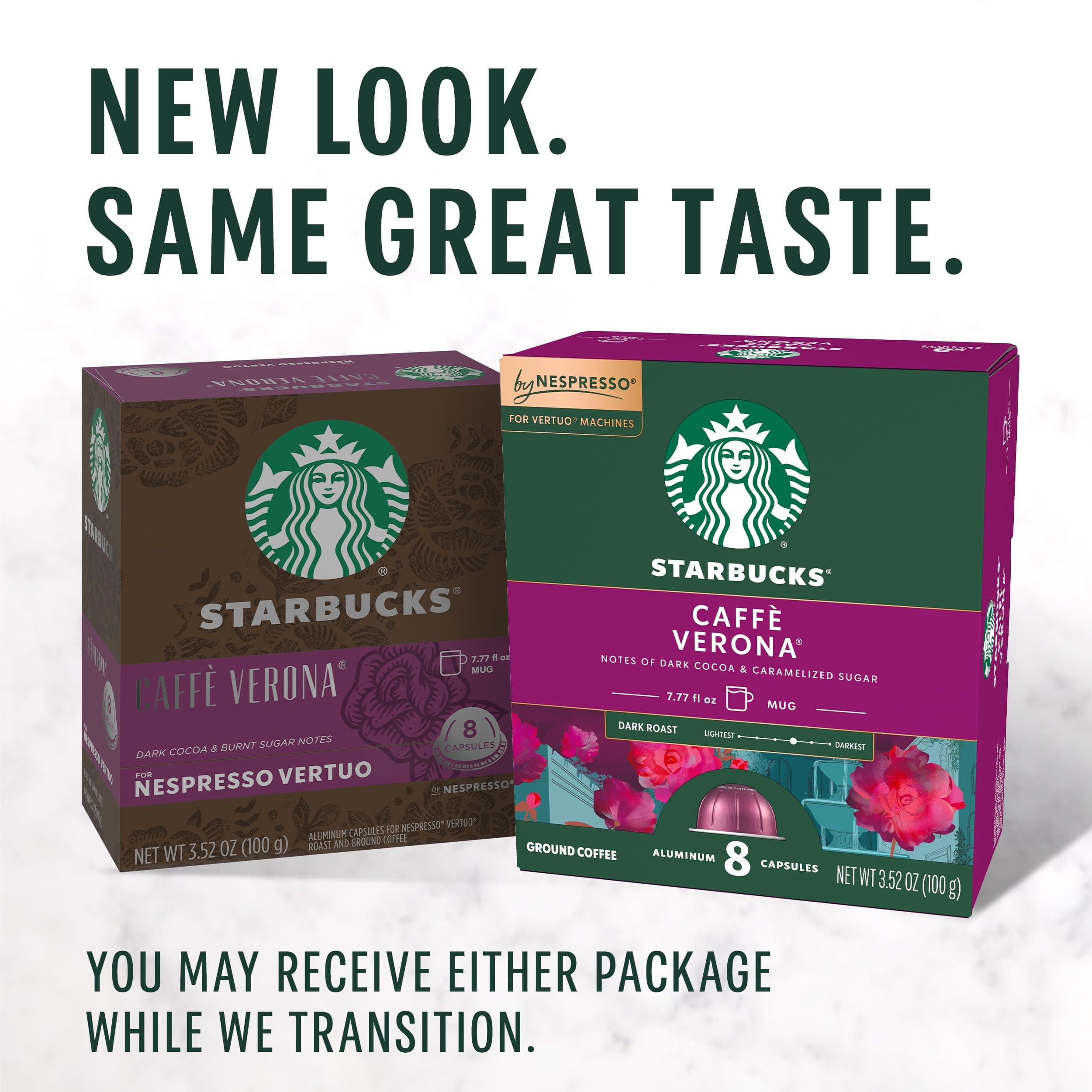 Starbucks by Nespresso Vertuo, Caffè Verona Dark Roast Coffee, 32-count Coffee Pods, Brews 7.8 oz. thumbnail 4
