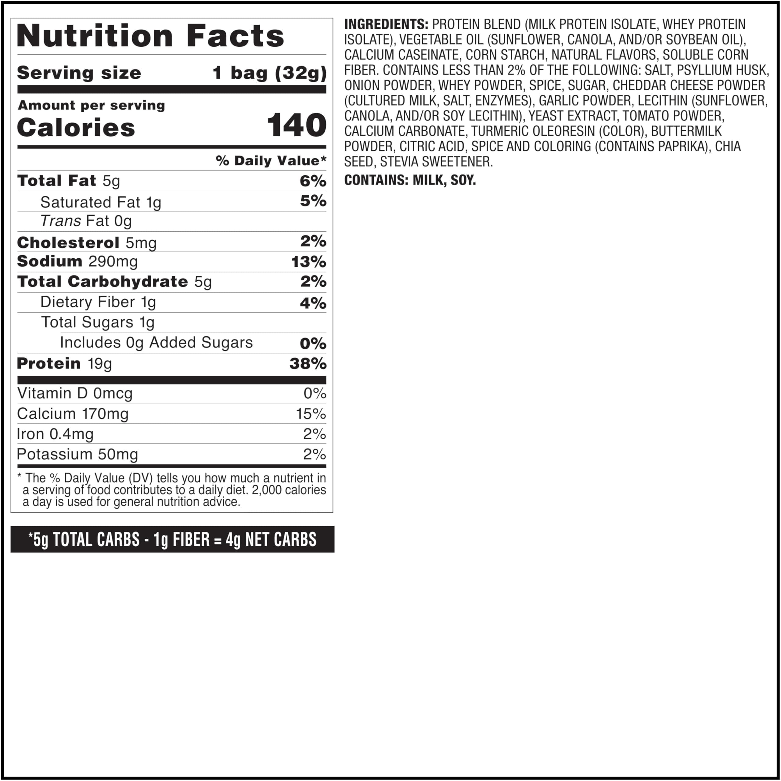 Quest Nutrition Pizza Tortilla Style Protein Chips, 19g Protein, 4g Net Carbs, High Protein Snack, Low Carb, Gluten Free, 1.01 oz bags, 12 Count thumbnail 7
