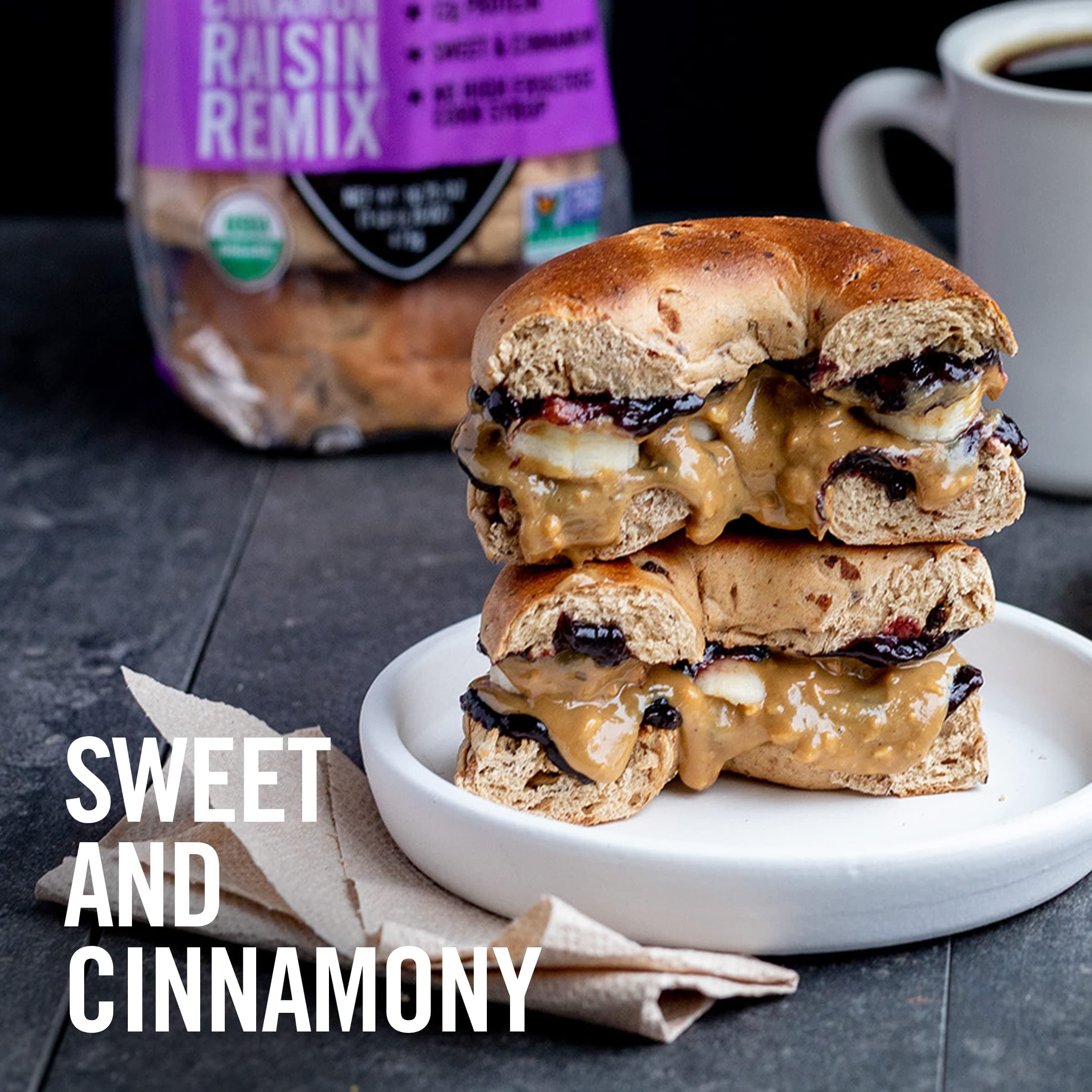 Dave's Killer Bread Cinnamon Raisin Remix Bagels, Organic Cinnamon Raisin Bagels, 5 Count thumbnail 5