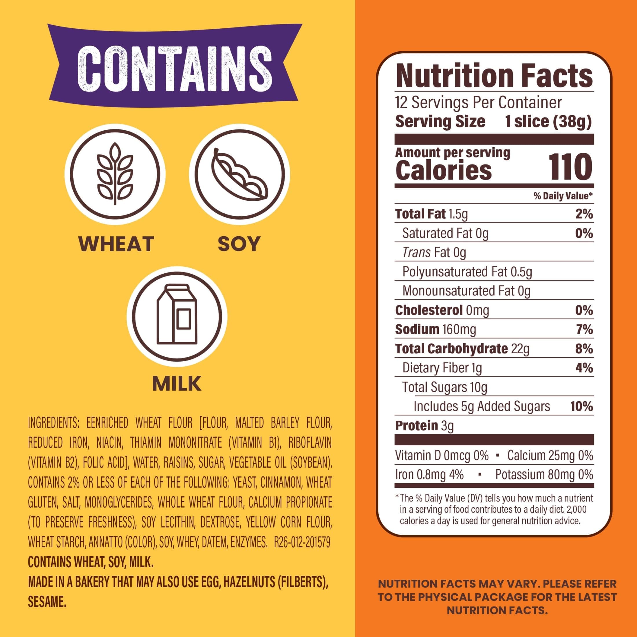 Thomas’ Cinnamon Raisin Swirl Bread, 16 Oz Cinnamon Raisin Bread Loaf thumbnail 2