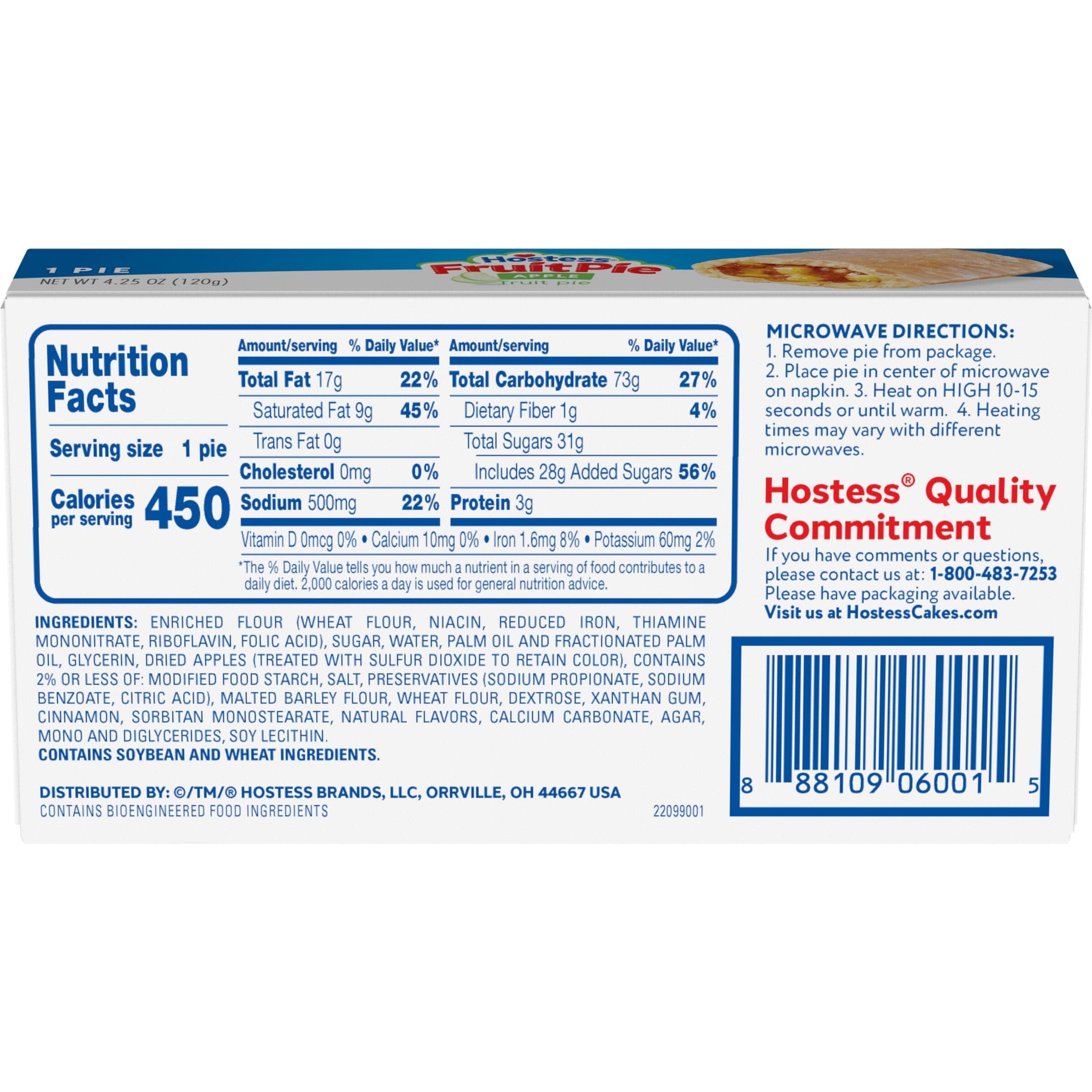 HOSTESS Fruit Pie Snack Classics, Apple, 4.25 Ounce (Pack of 1) thumbnail 6