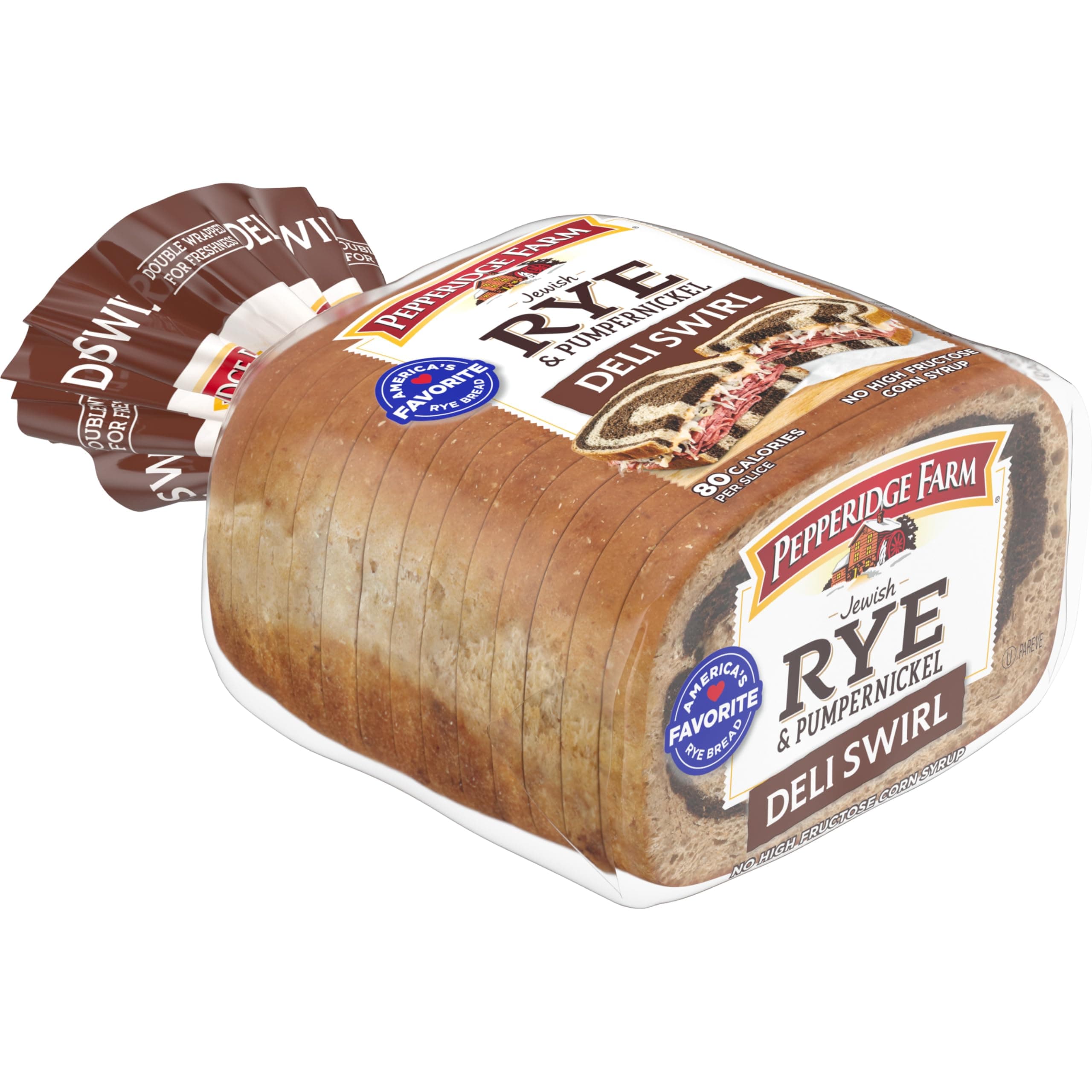 Pepperidge Farm Jewish Rye & Pumpernickel Deli Swirl Bread, 16 Ounce Bag thumbnail 6