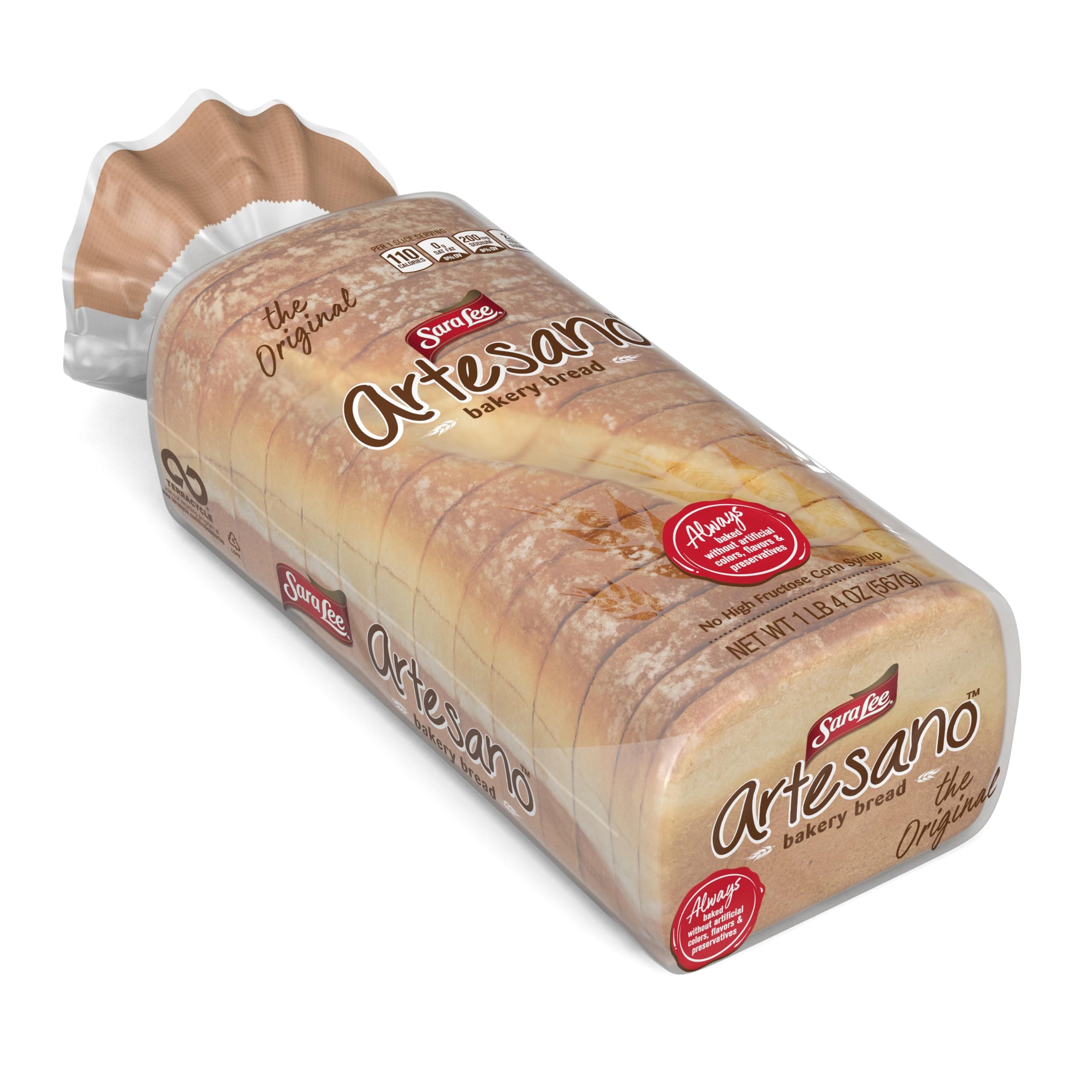 Sara Lee Artesano Original Artisan Bread, 20 Oz Loaf of White Bread Without Artificial Preservatives thumbnail 11