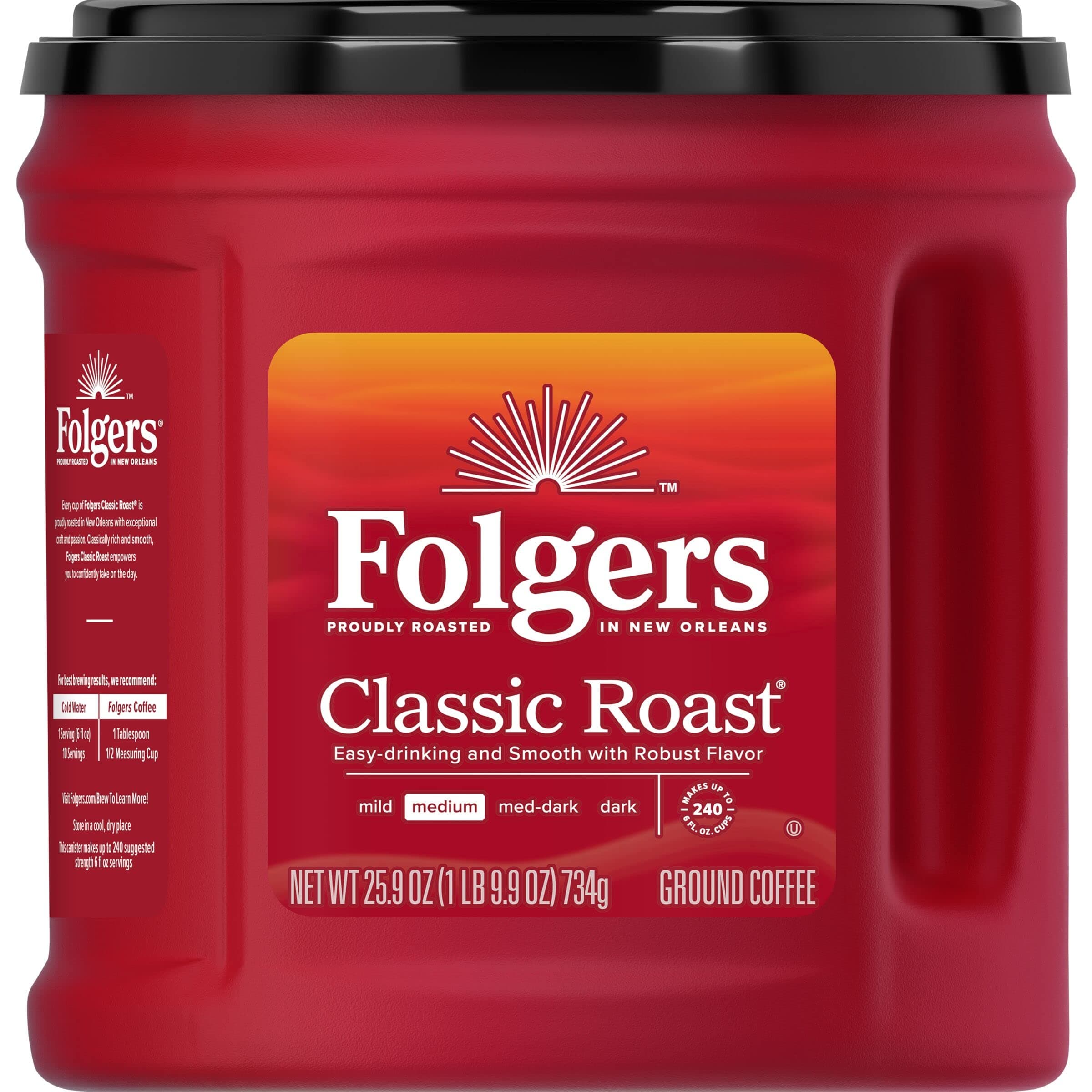 Folgers Classic Roast Ground Coffee, Medium Roast, 25.9 Oz. Canister thumbnail 10