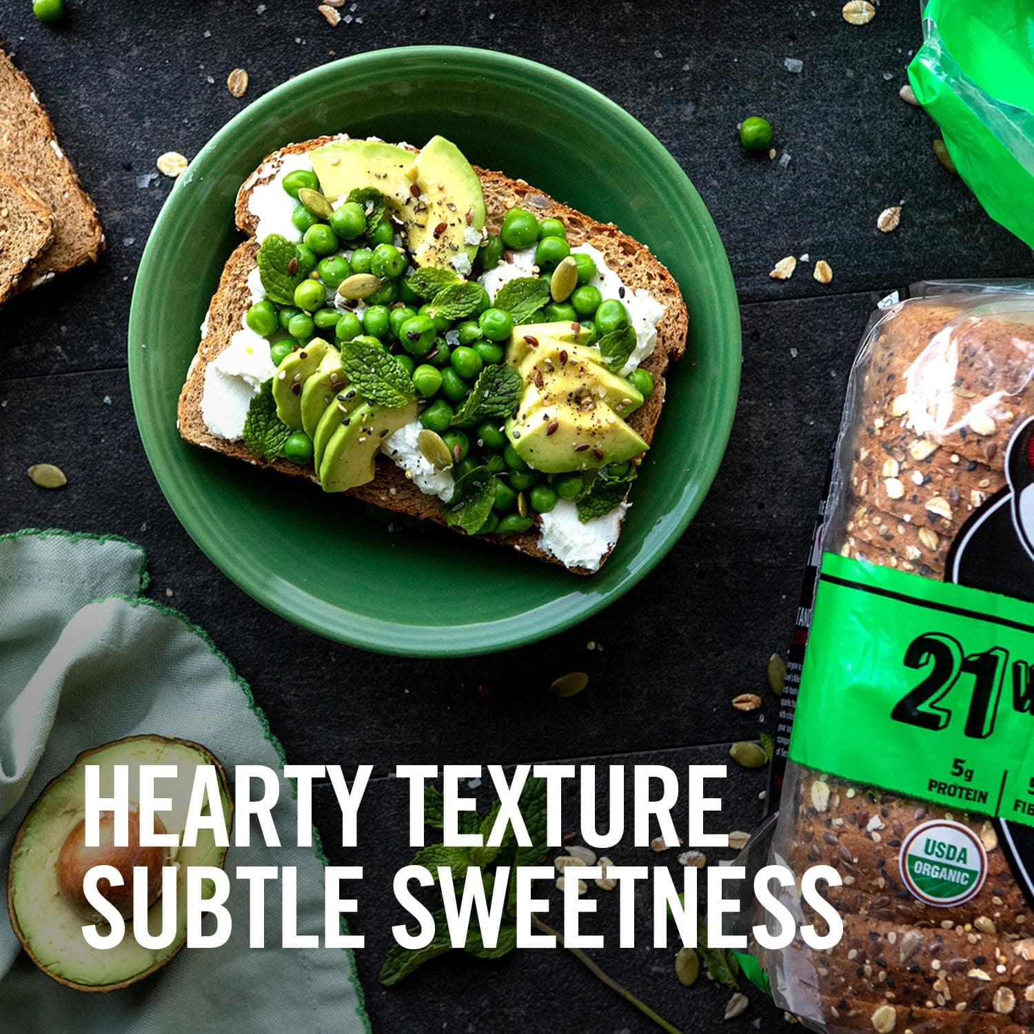 Organic Bread 21 Whole Grains & Seeds, 27 oz. (Pack of 2 Loaves) thumbnail 5