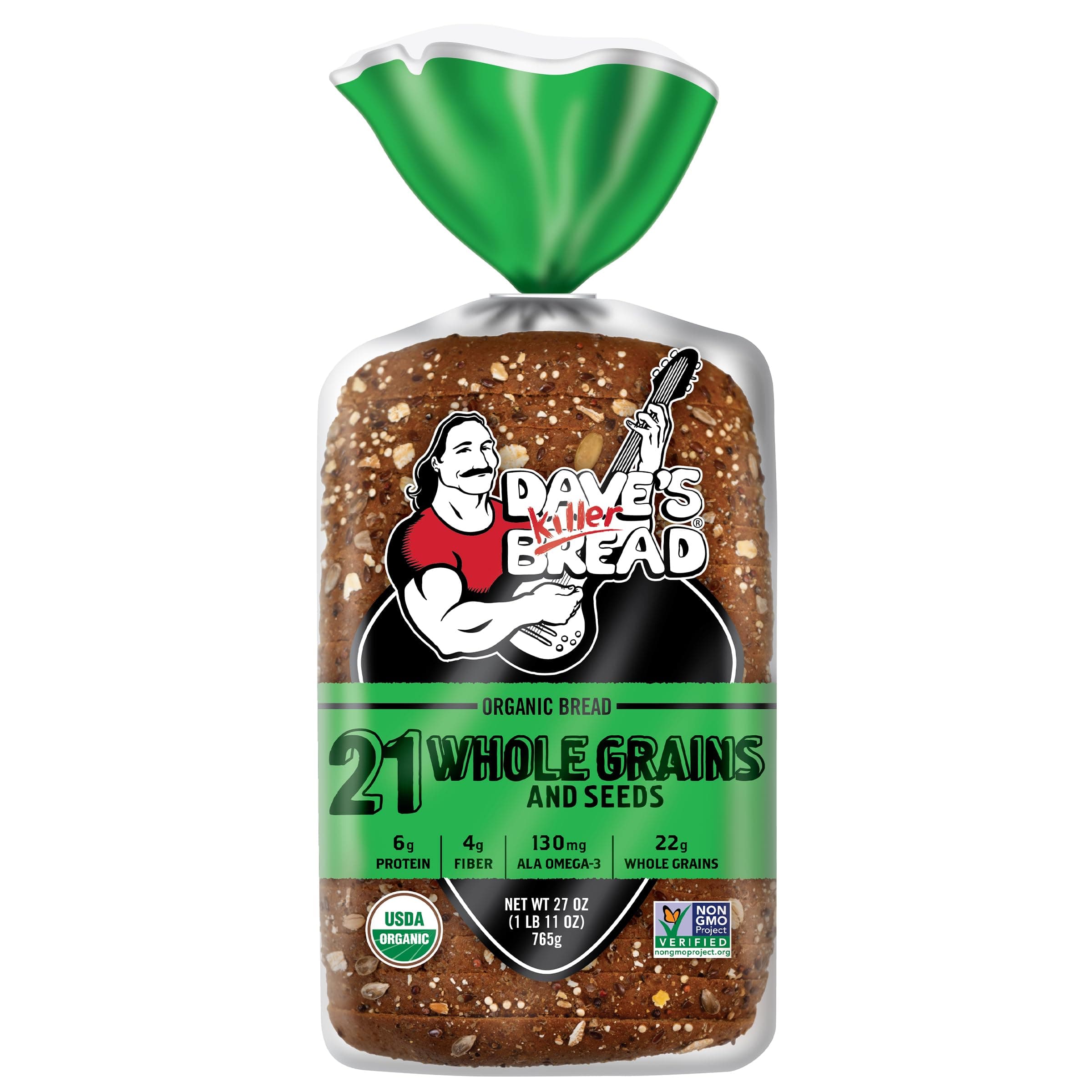 Dave's Killer Bread 21 Whole Grains and Seeds, Whole Grain Organic Bread, 27 oz Loaf thumbnail 2