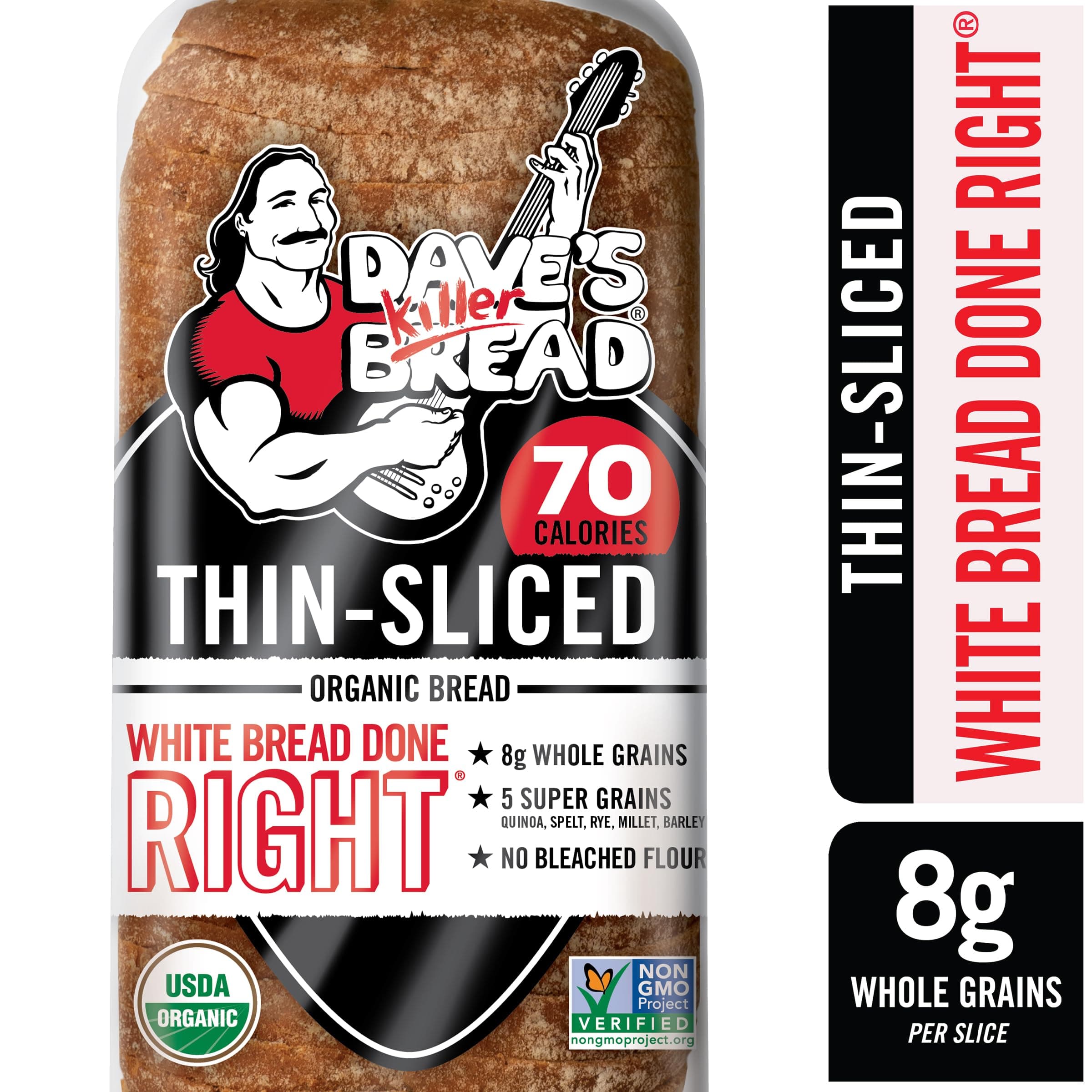 Dave's Killer Bread White Bread Done Right Thin-Sliced, Organic White Bread, 20.5 oz Loaf thumbnail 8