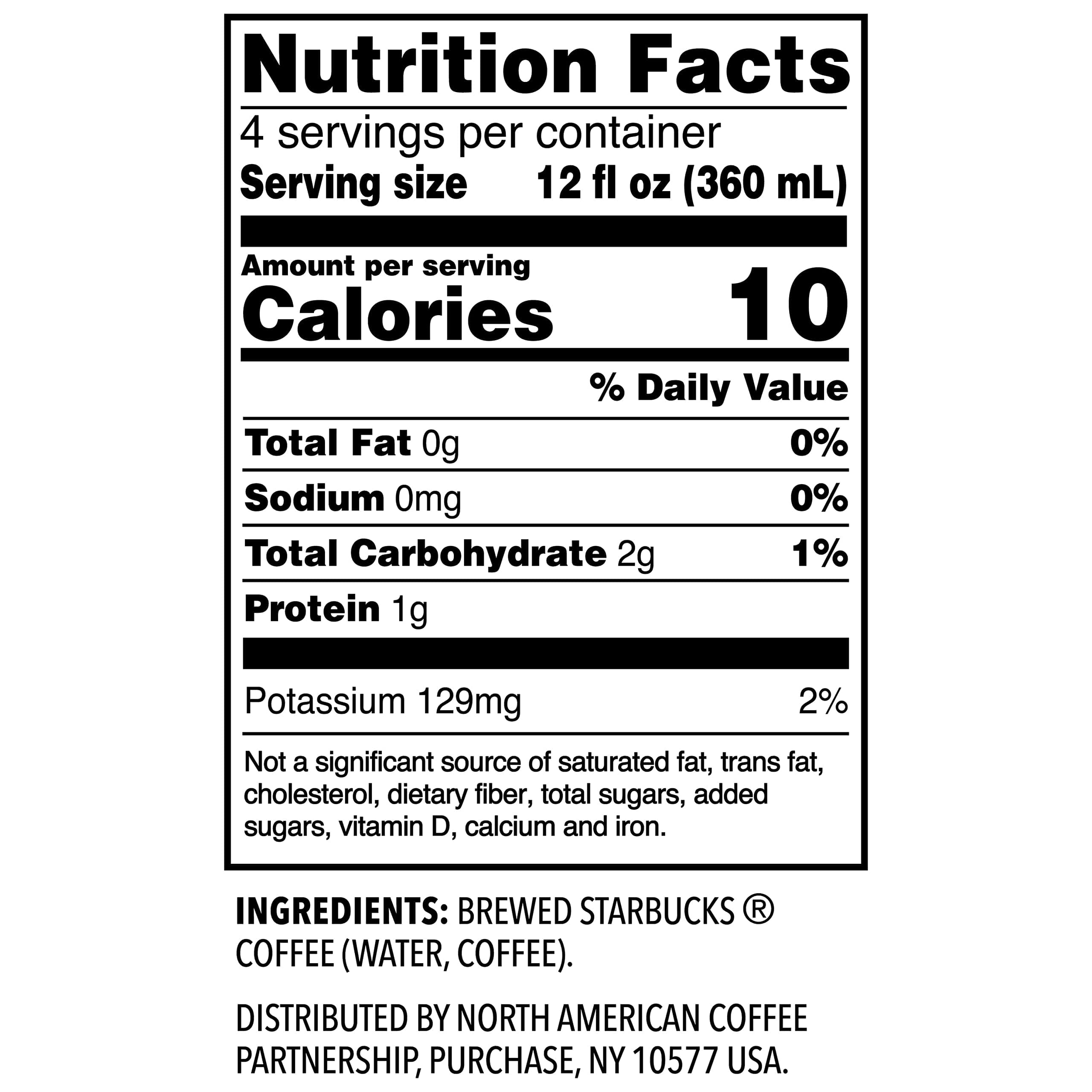 Starbucks Blonde Roast Iced Coffee, Black Unsweetened, 48 Fl Oz Bottle thumbnail 2