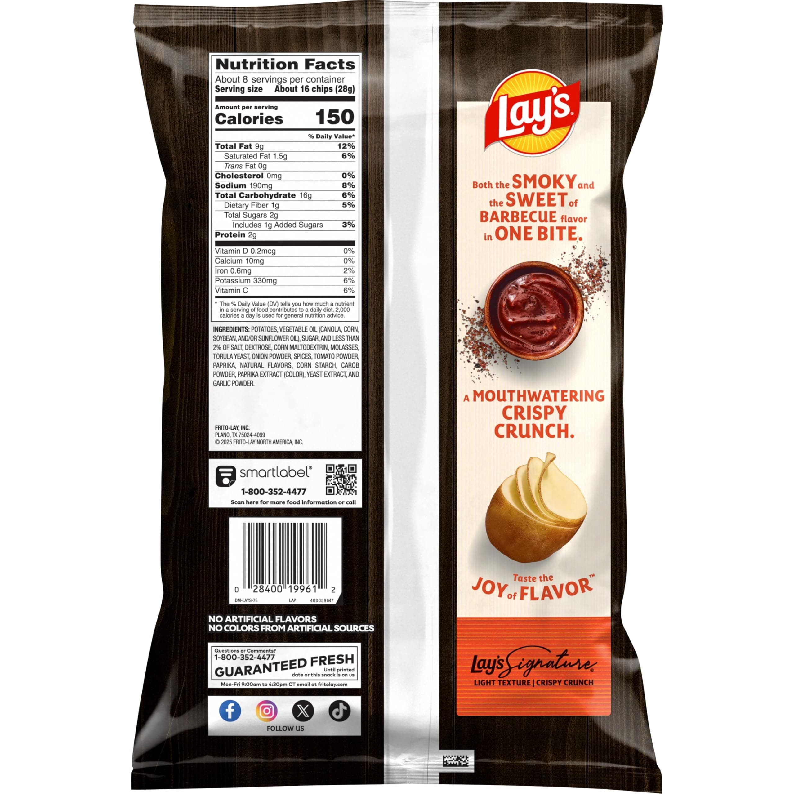 Lay's Potato Chips, Barbecue Flavor, 7.75 Oz thumbnail 3
