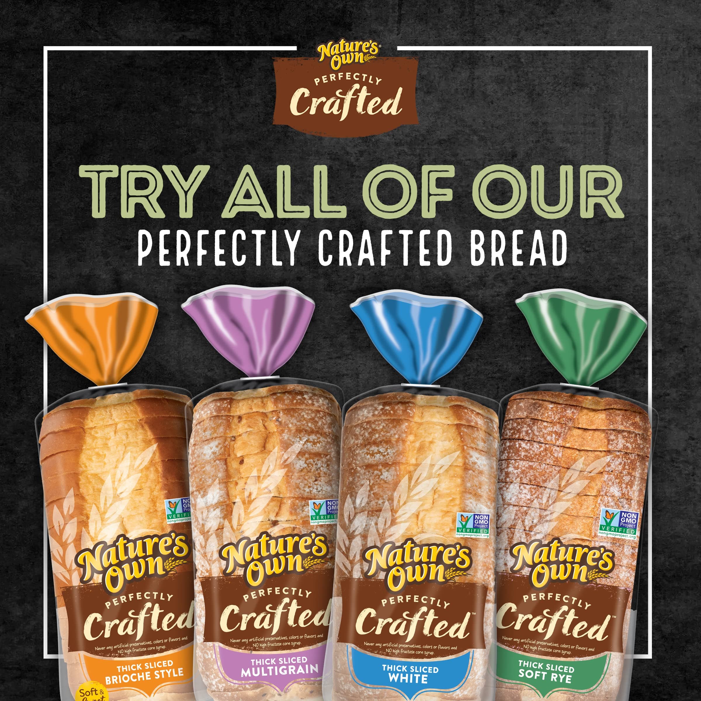 Nature's Own Perfectly Crafted Sourdough Bread, Thick Sliced Non-GMO Sourdough Bread, 22 oz Loaf thumbnail 9