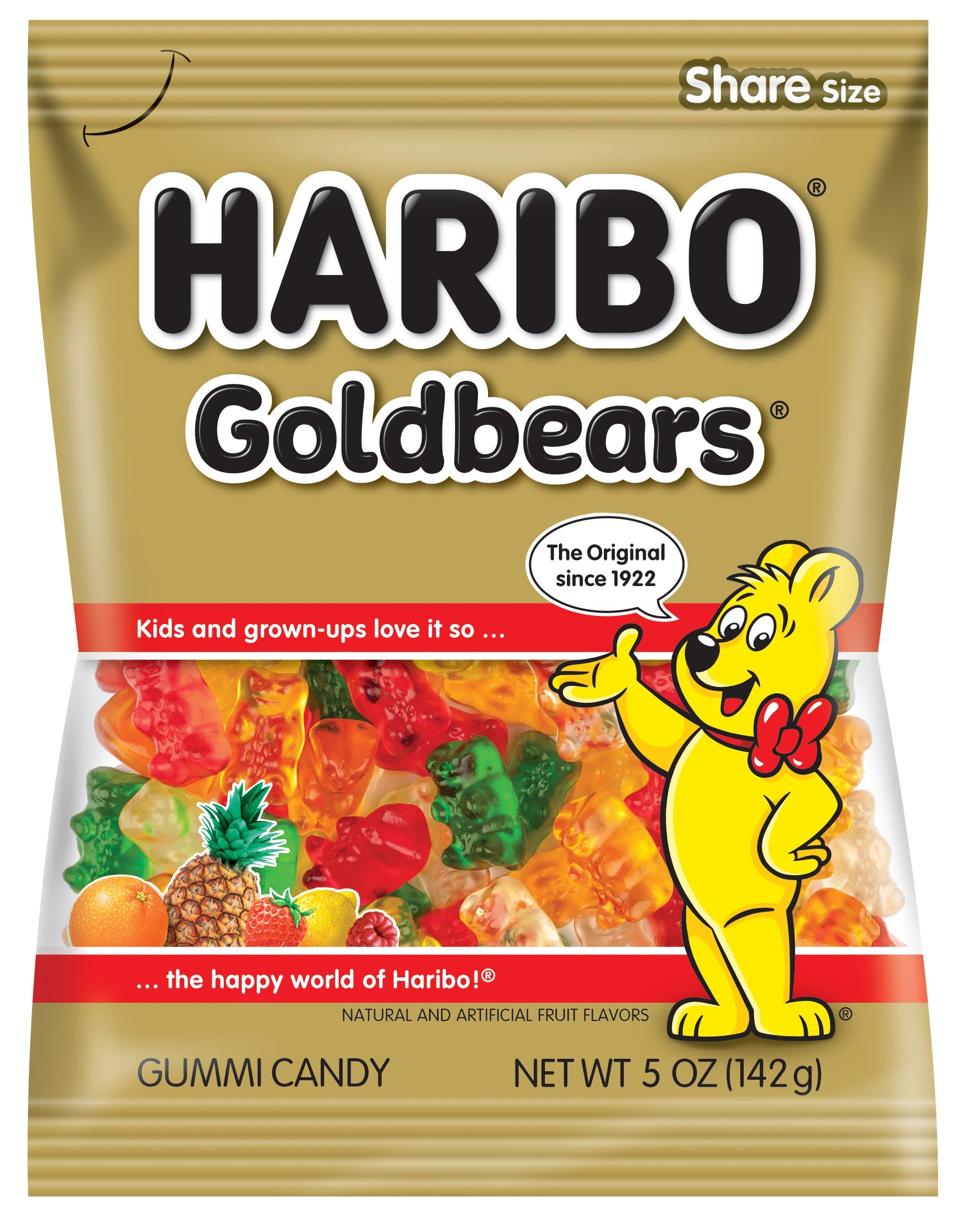 HARIBO Gummi Candy, Original Goldbears, 5 oz. Bag thumbnail 2