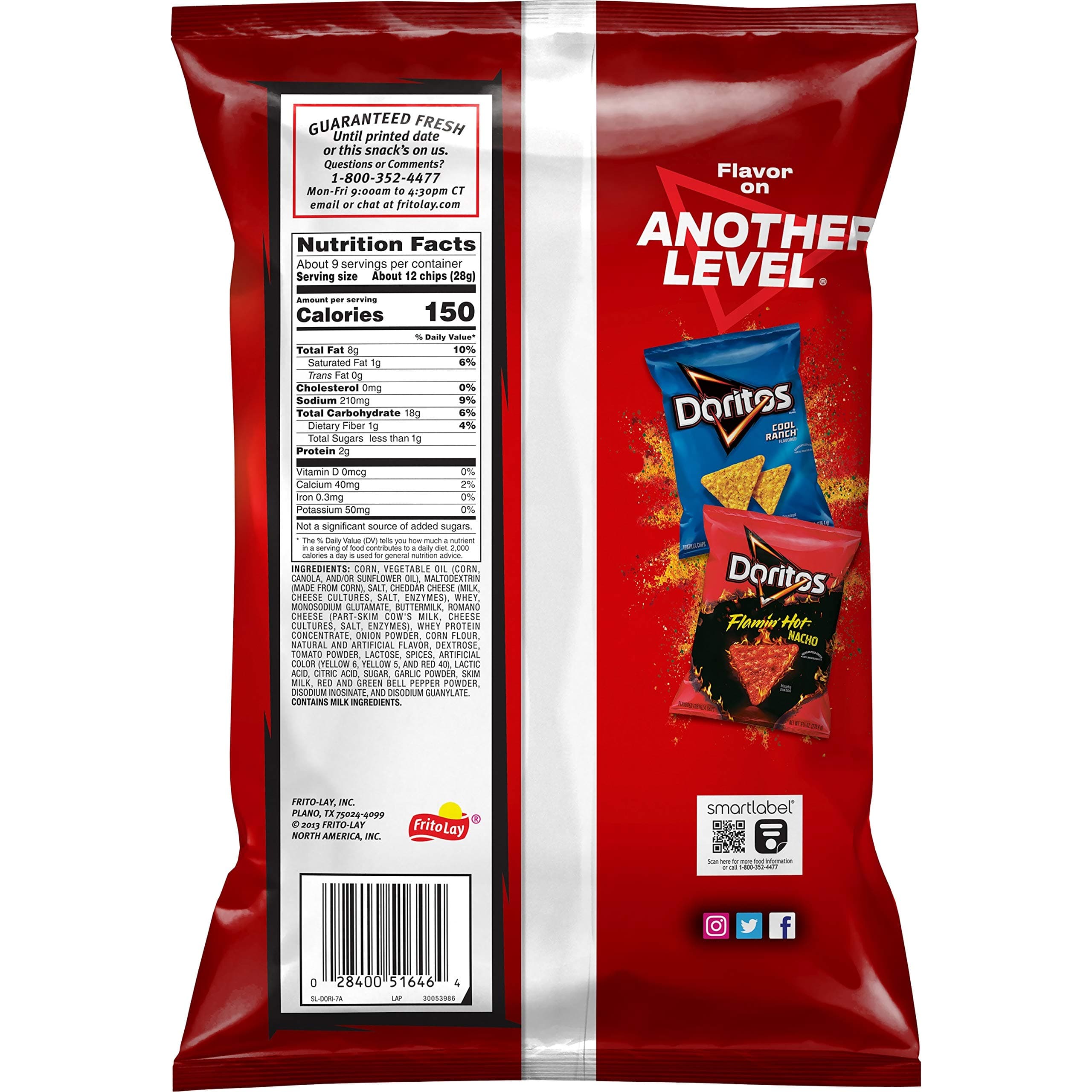 Doritos Tortilla Chips Nacho Cheese Bag, 9.25 Oz thumbnail 3
