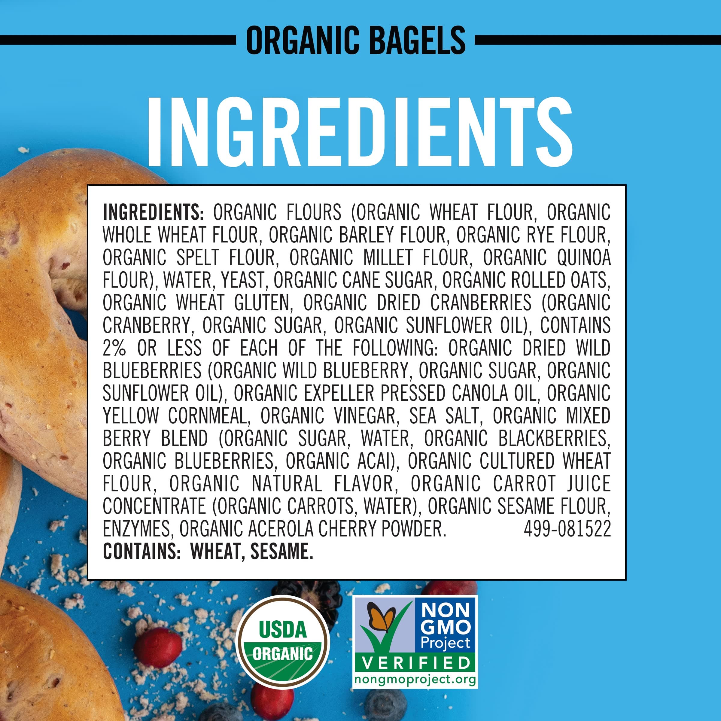Dave’s Killer Bread® Boomin’ Berry® Bagels, Cranberry, Blueberry, Blackberry and Acai Bagels, 5 Count thumbnail 10