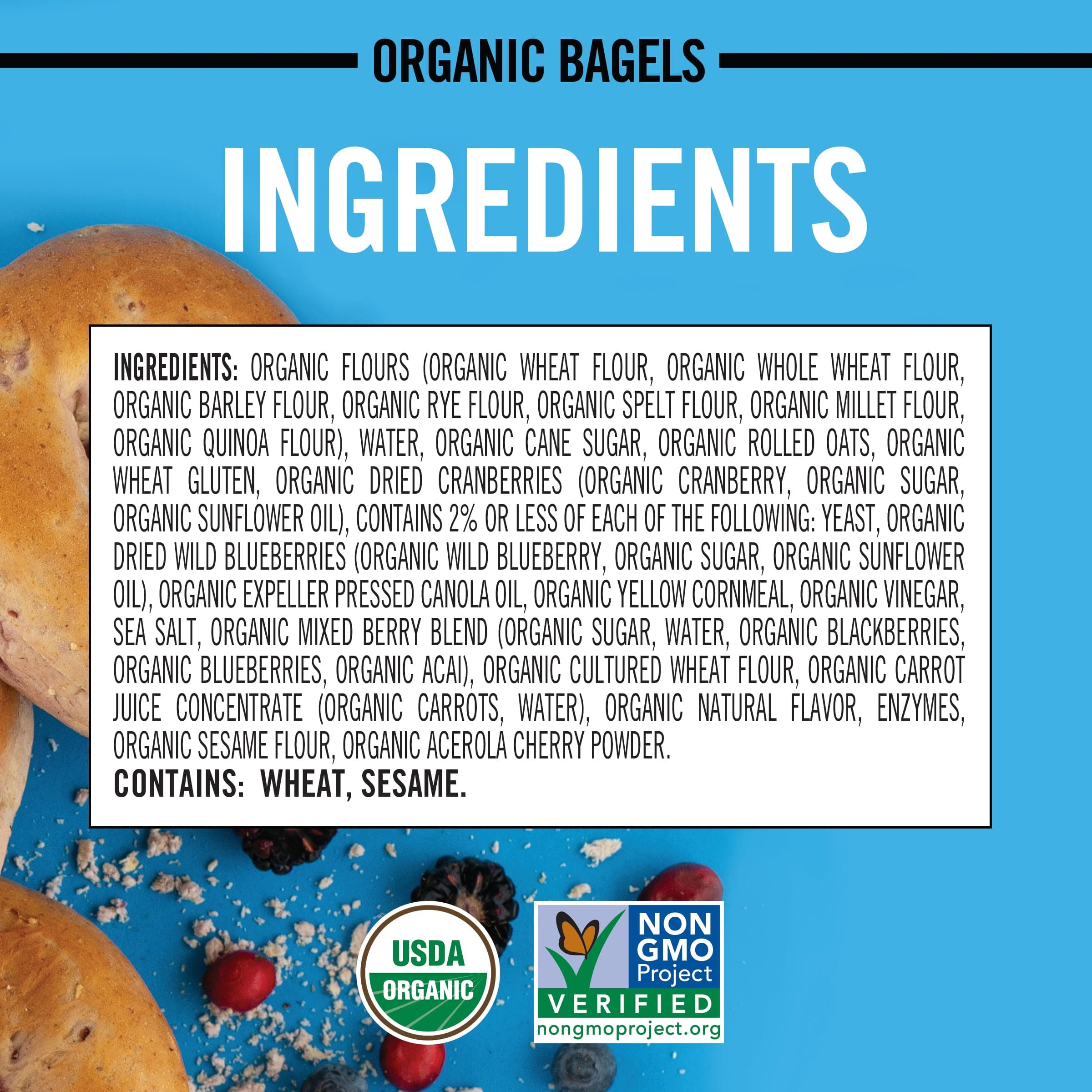 Dave’s Killer Bread® Boomin’ Berry® Bagels, Cranberry, Blueberry, Blackberry and Acai Bagels, 5 Count thumbnail 4