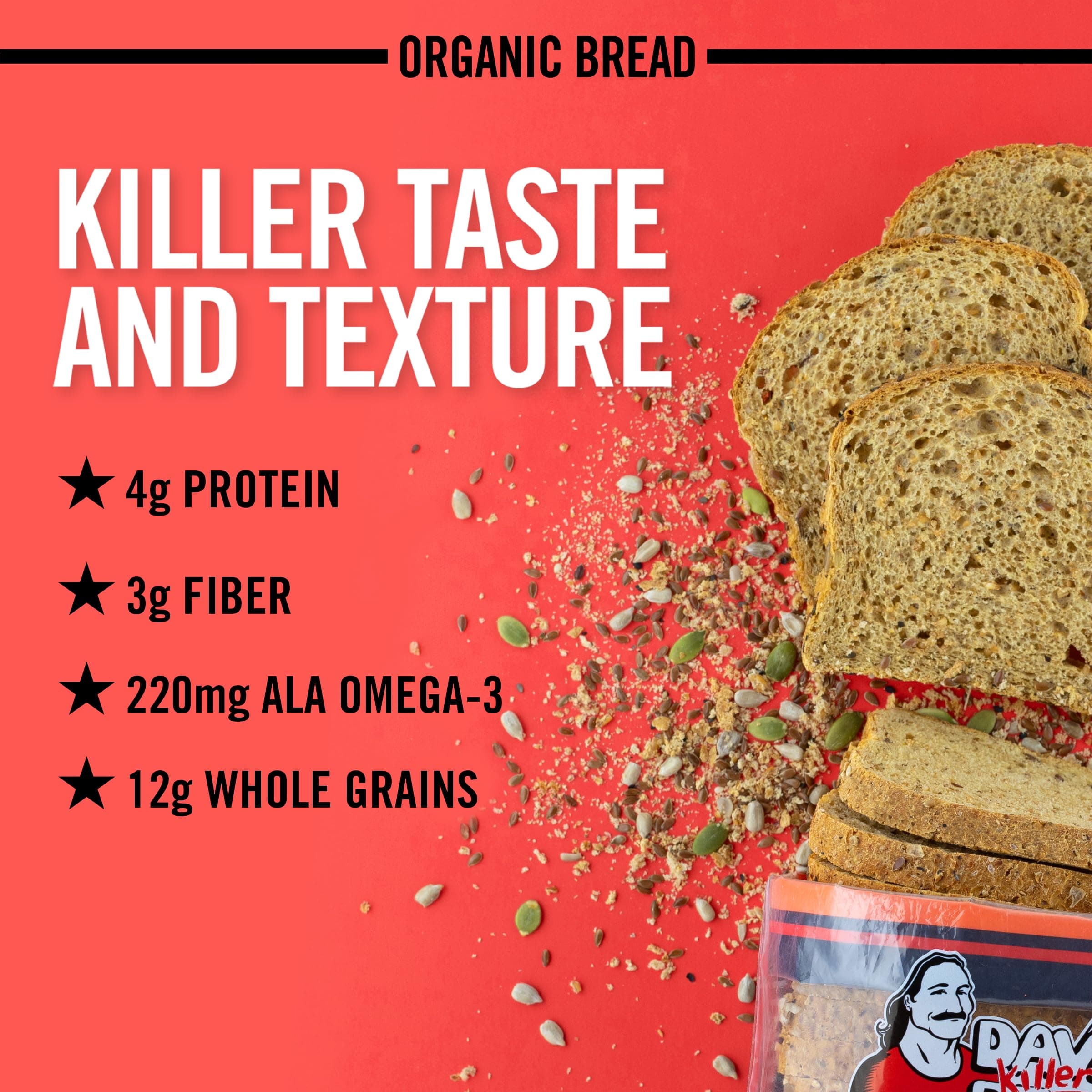 Dave's Killer Bread Powerseed Thin-Sliced, Seeded Organic Bread, 20.5 oz Loaf thumbnail 4
