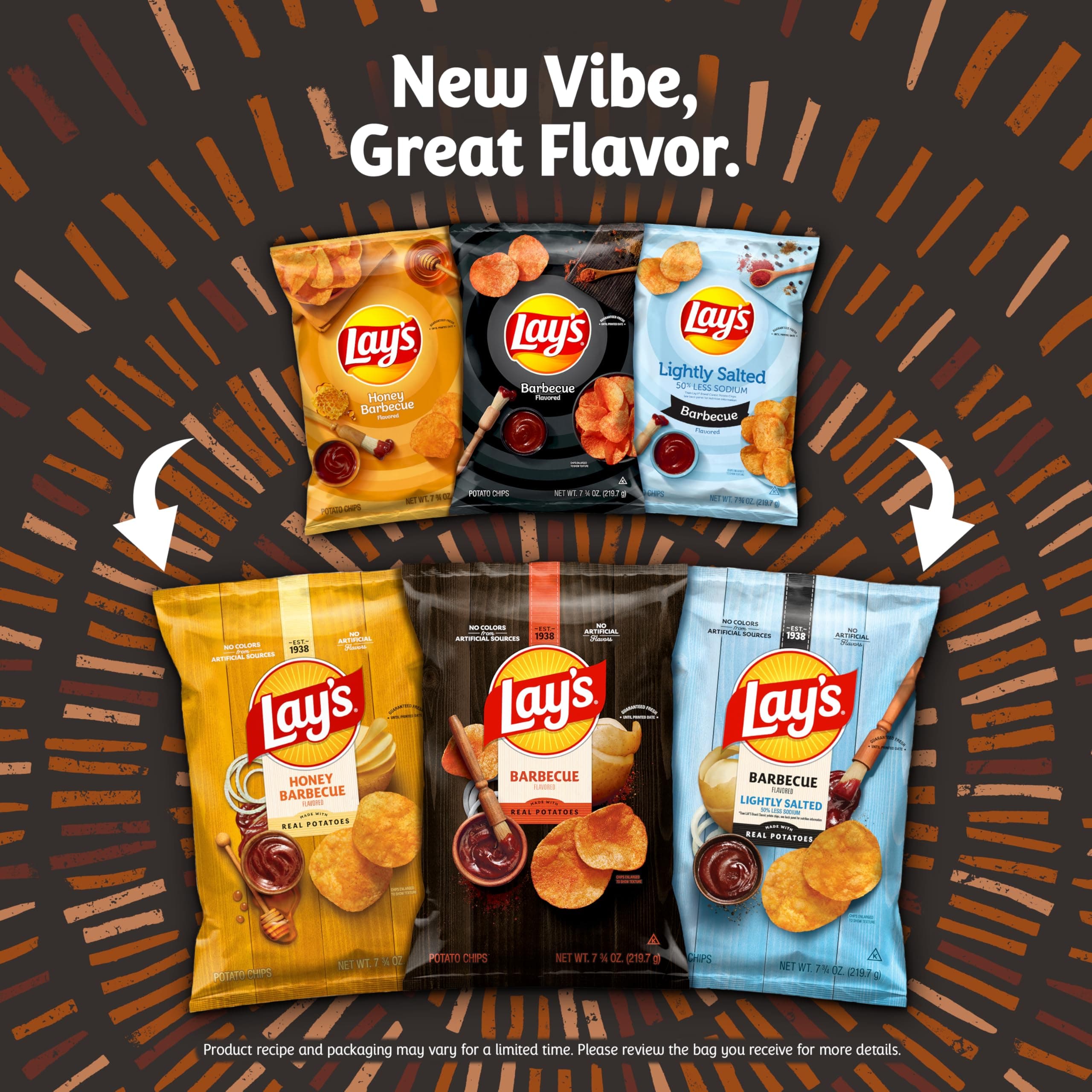 Lay's Potato Chips, Honey Barbecue Flavored Snacks, 7.75oz Bag thumbnail 5