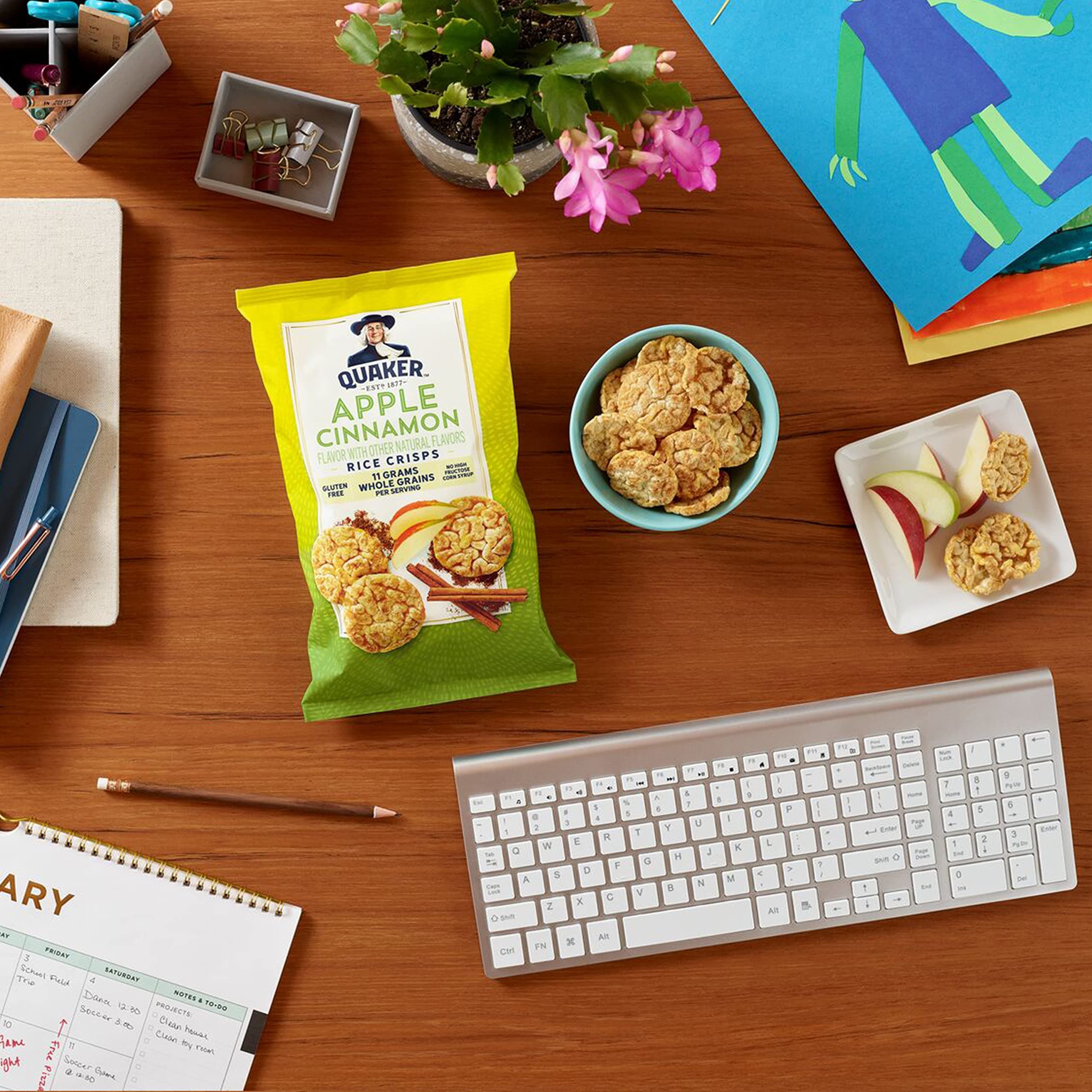 Quaker Rice Crisps, Gluten Free, 4 Flavor Sweet and Savory Variety Mix, Single Serve, 30 count thumbnail 4