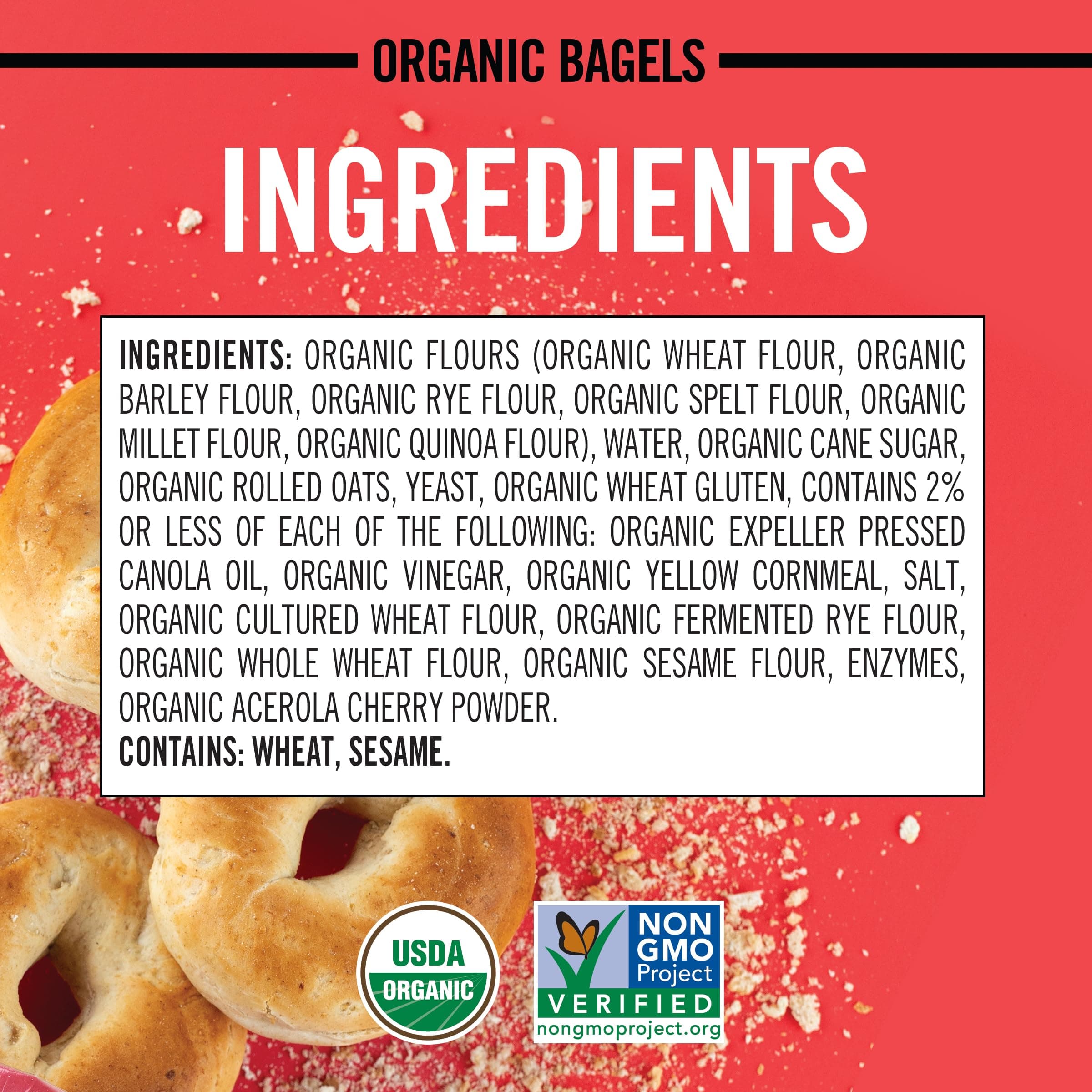 Dave's Killer Bread Plain Awesome Bagels, Organic Bagels, 15g Whole Grains per Bagel, 5 Count thumbnail 3