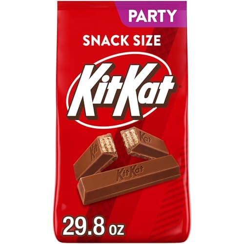 KIT KAT Milk Chocolate Wafer Snack Size, Candy Party Pack, 29.8 oz